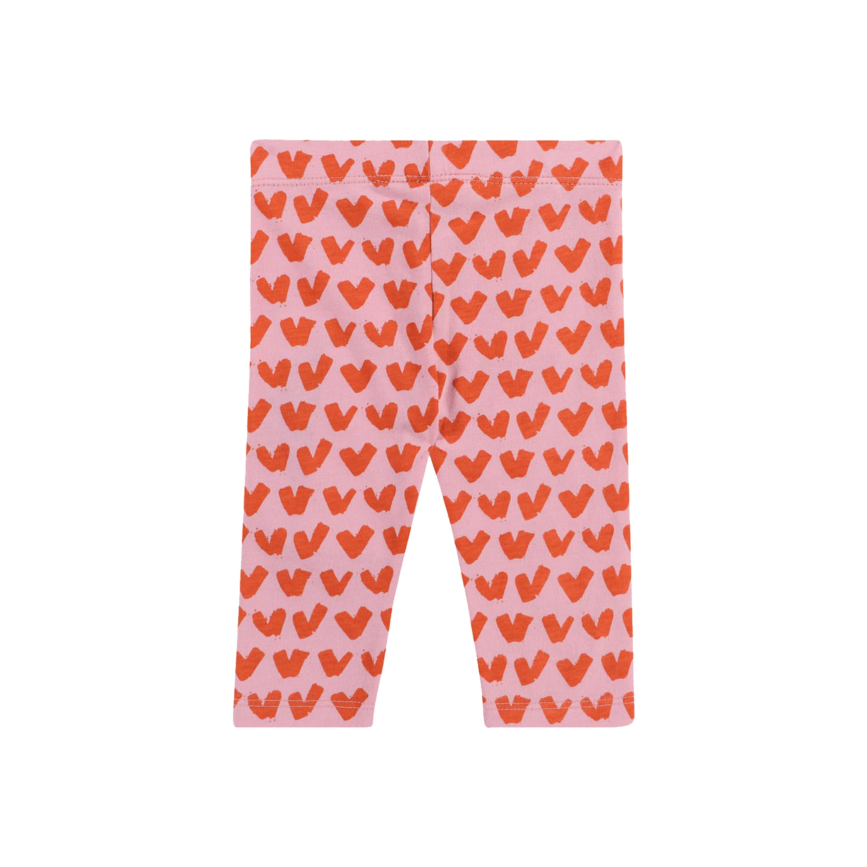 Baby Girls Pink Heart Cotton Leggings