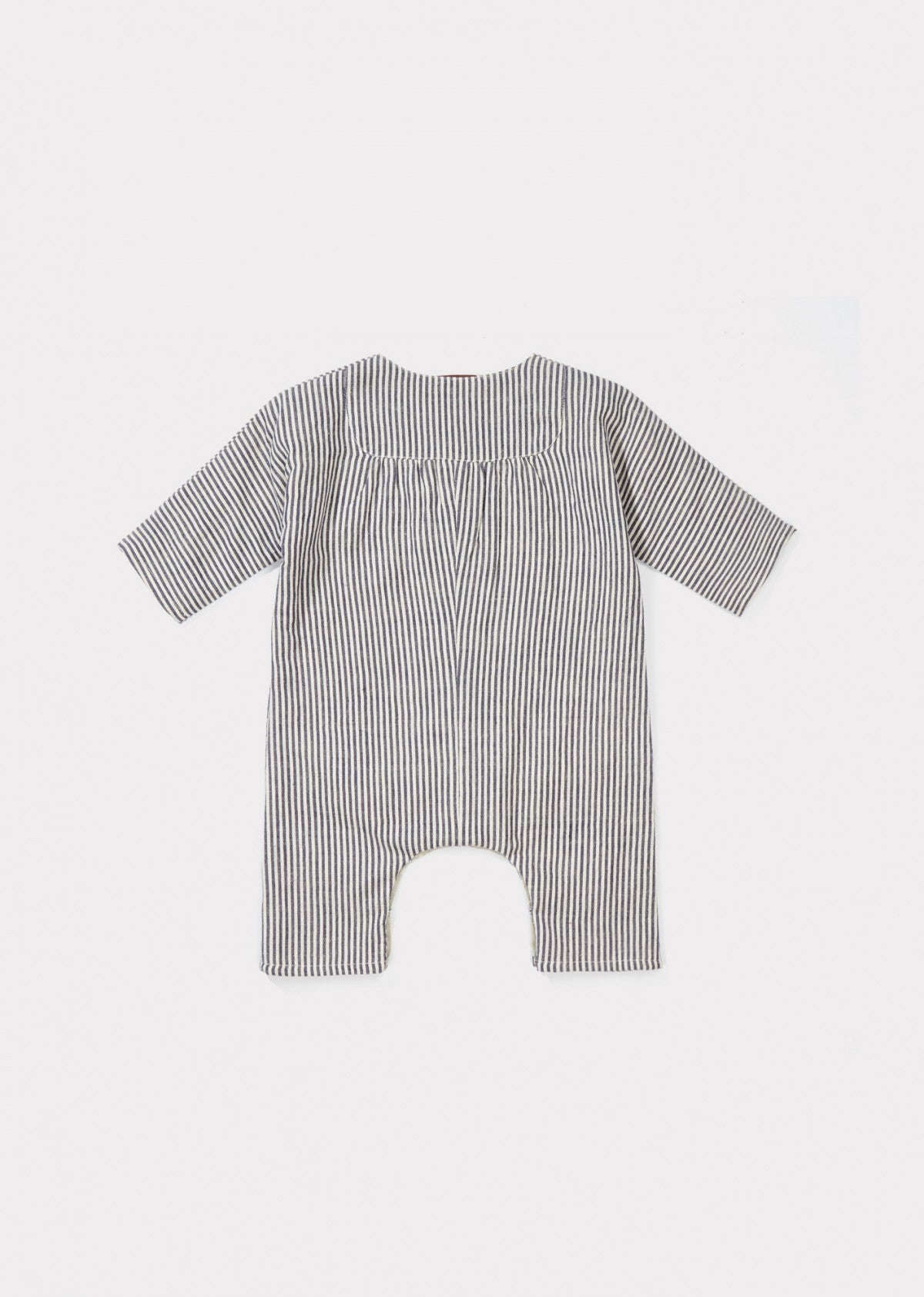 Baby Blue Stripes Cotton Romper