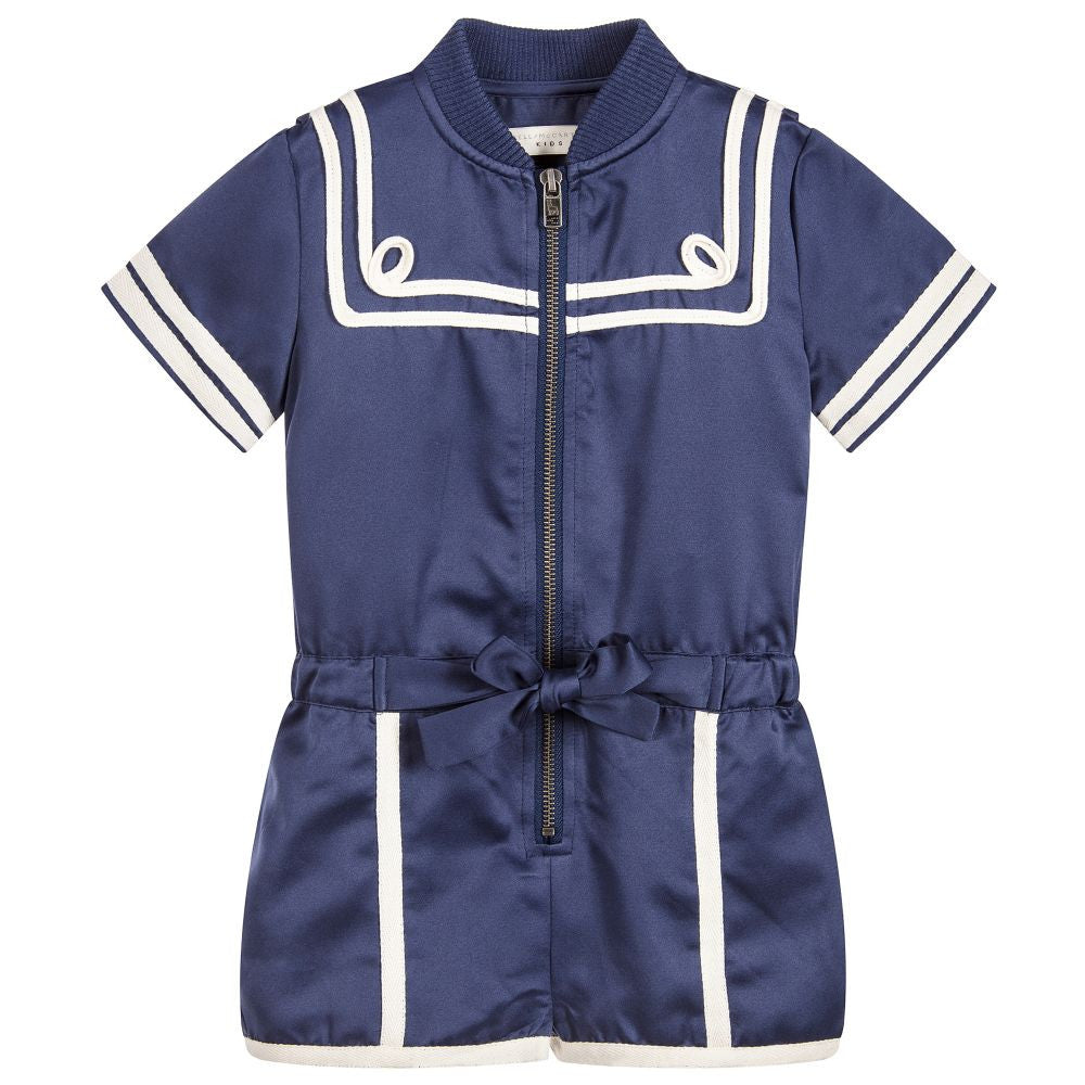 Girls Navy Blue Playsuit