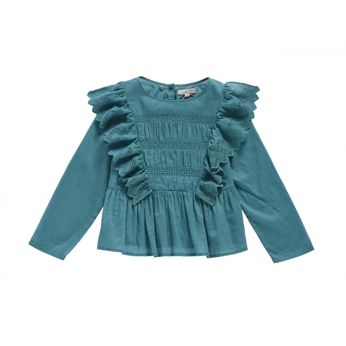 Girls Green Blue Cotton Top