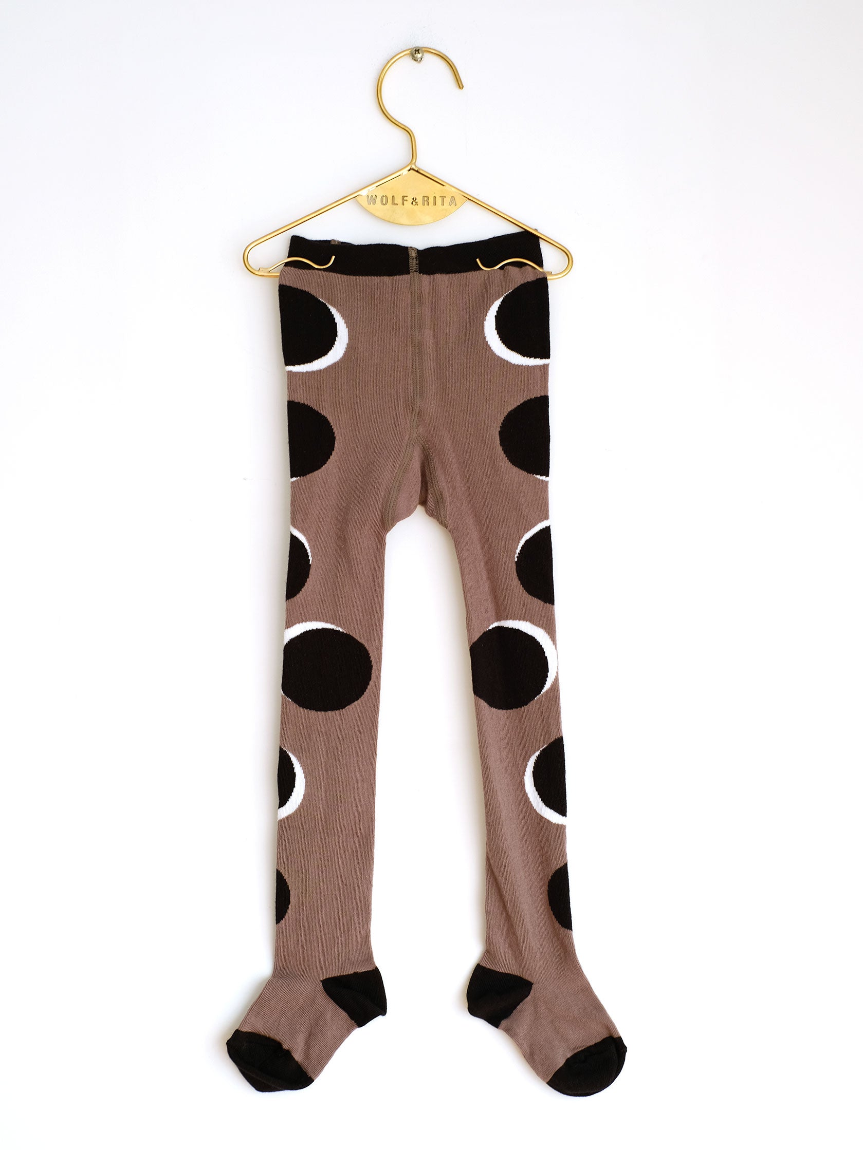 Girls Brown "TIGHTS DOTS" Cotton Tights