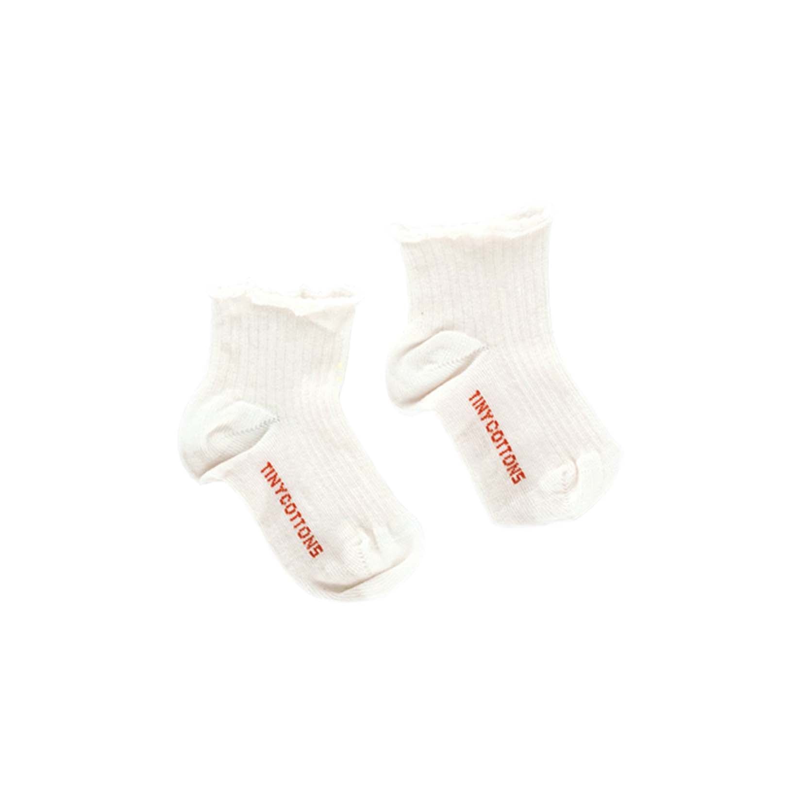 Girls White Logo Cotton Socks