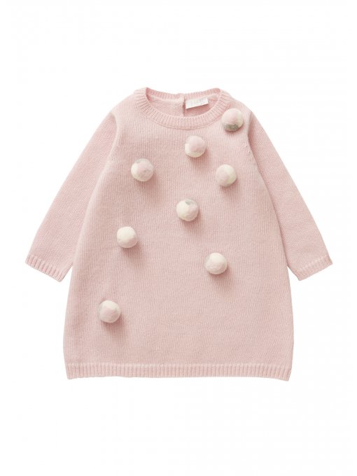 Baby Girls Quartz Pink Knitted Dress