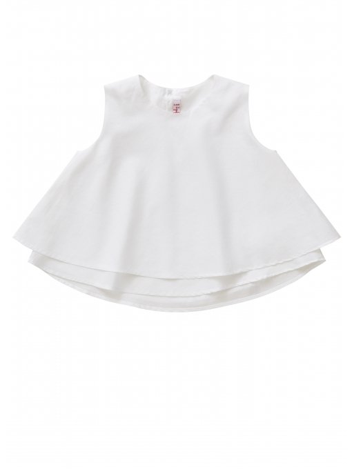 Girls White Cotton Shirt
