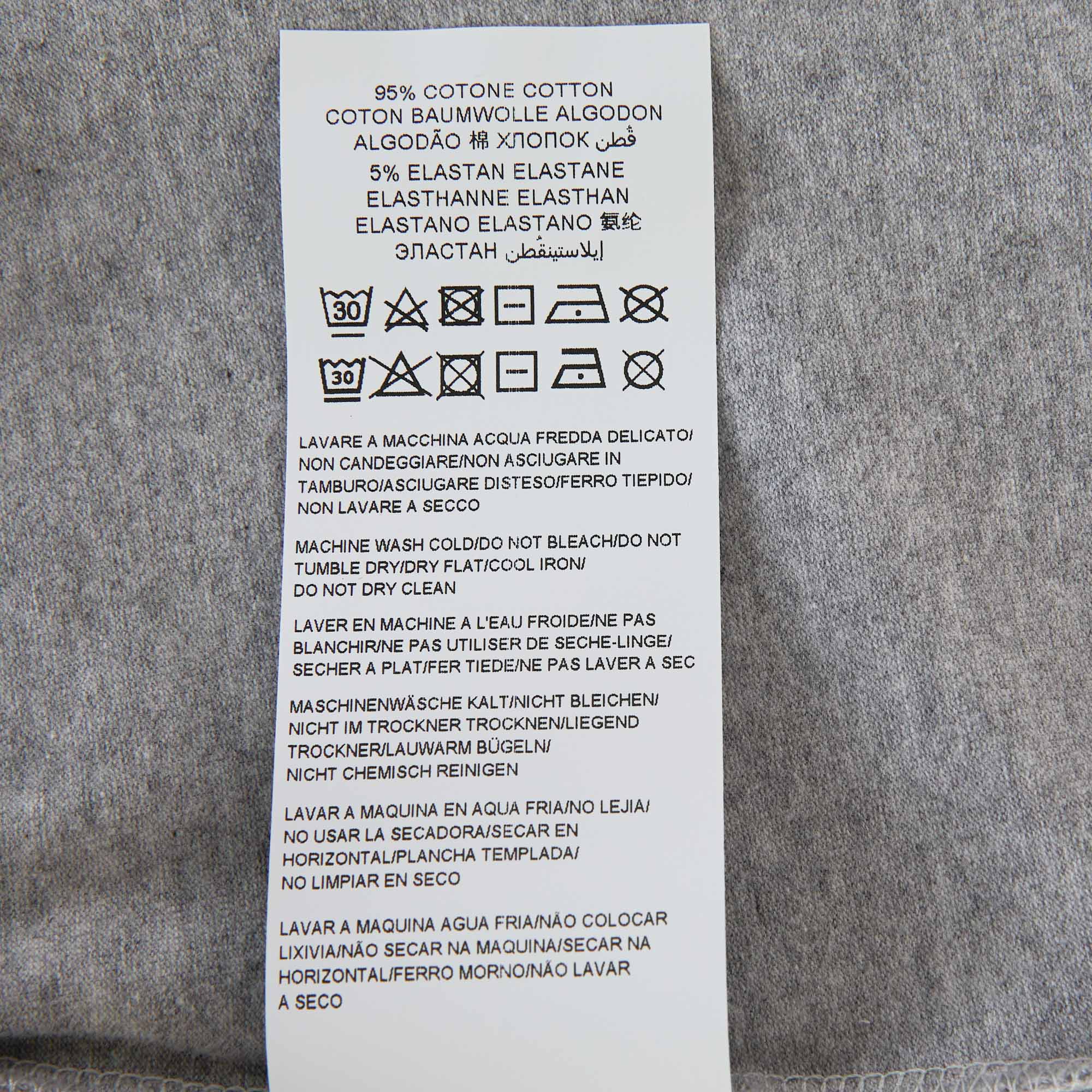 Girls Grey Logo Cotton Leggings