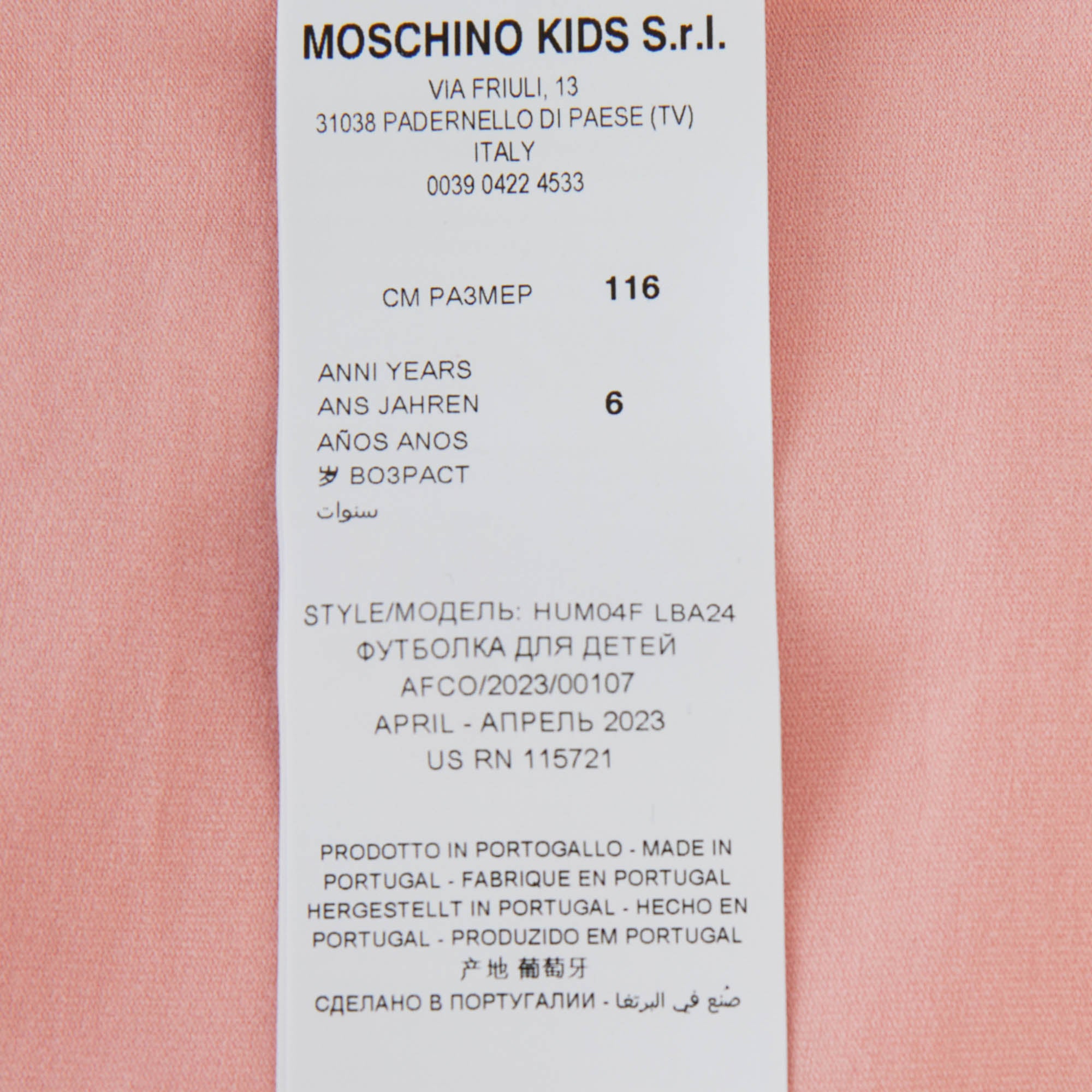 Girls Pink Printed Cotton T-Shirt