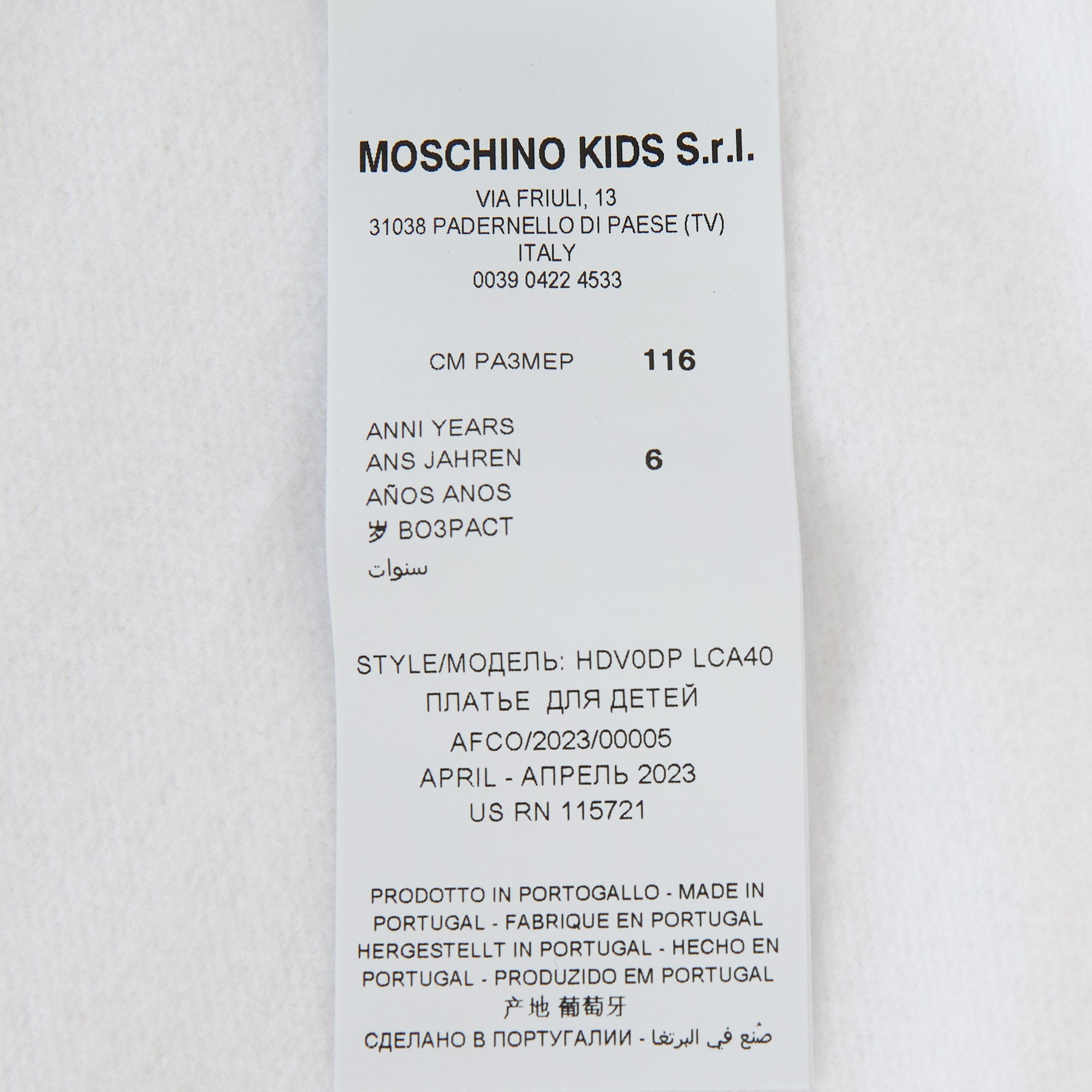 Girls White Logo Cotton Dress