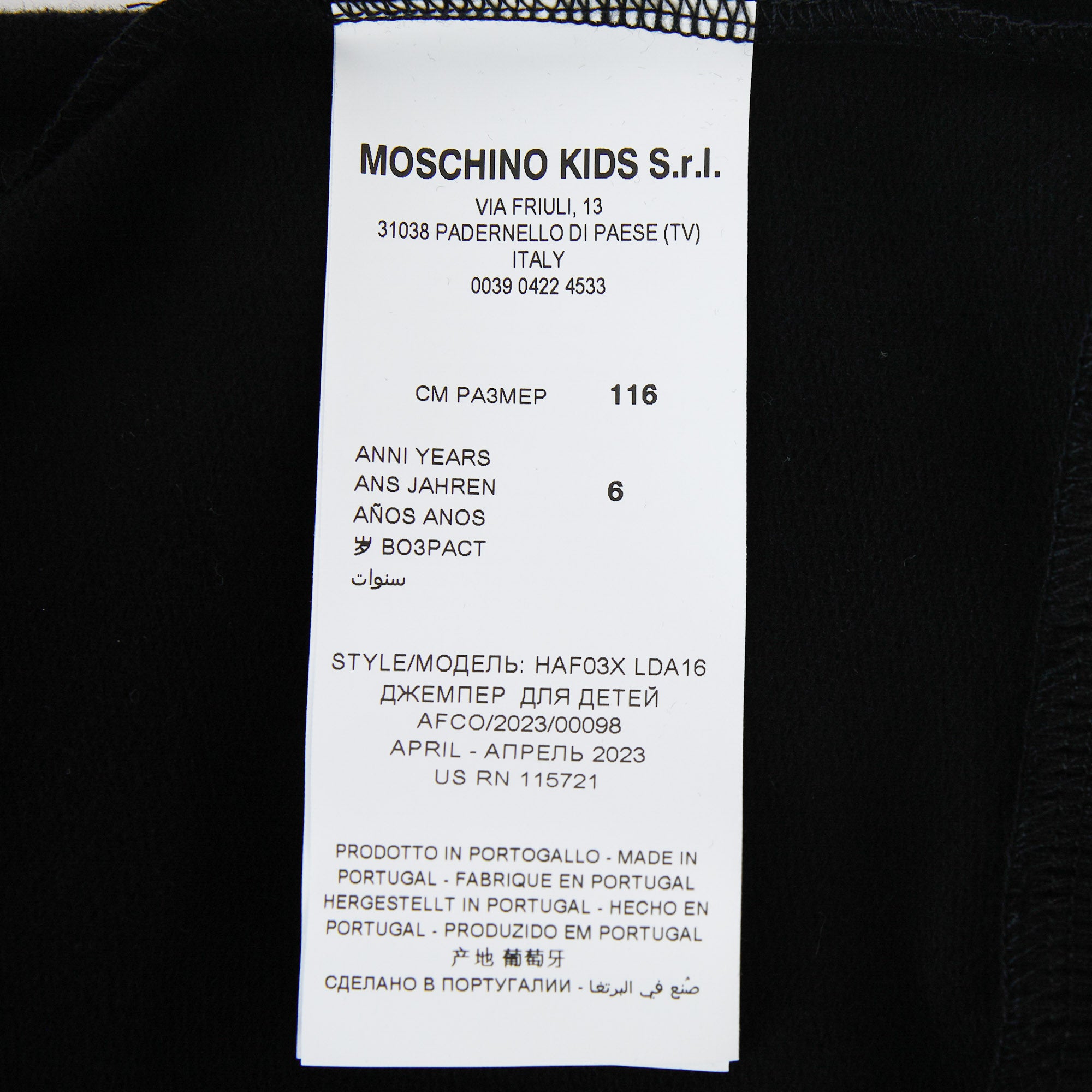 Girls Black Printed Cotton Sweatshirt