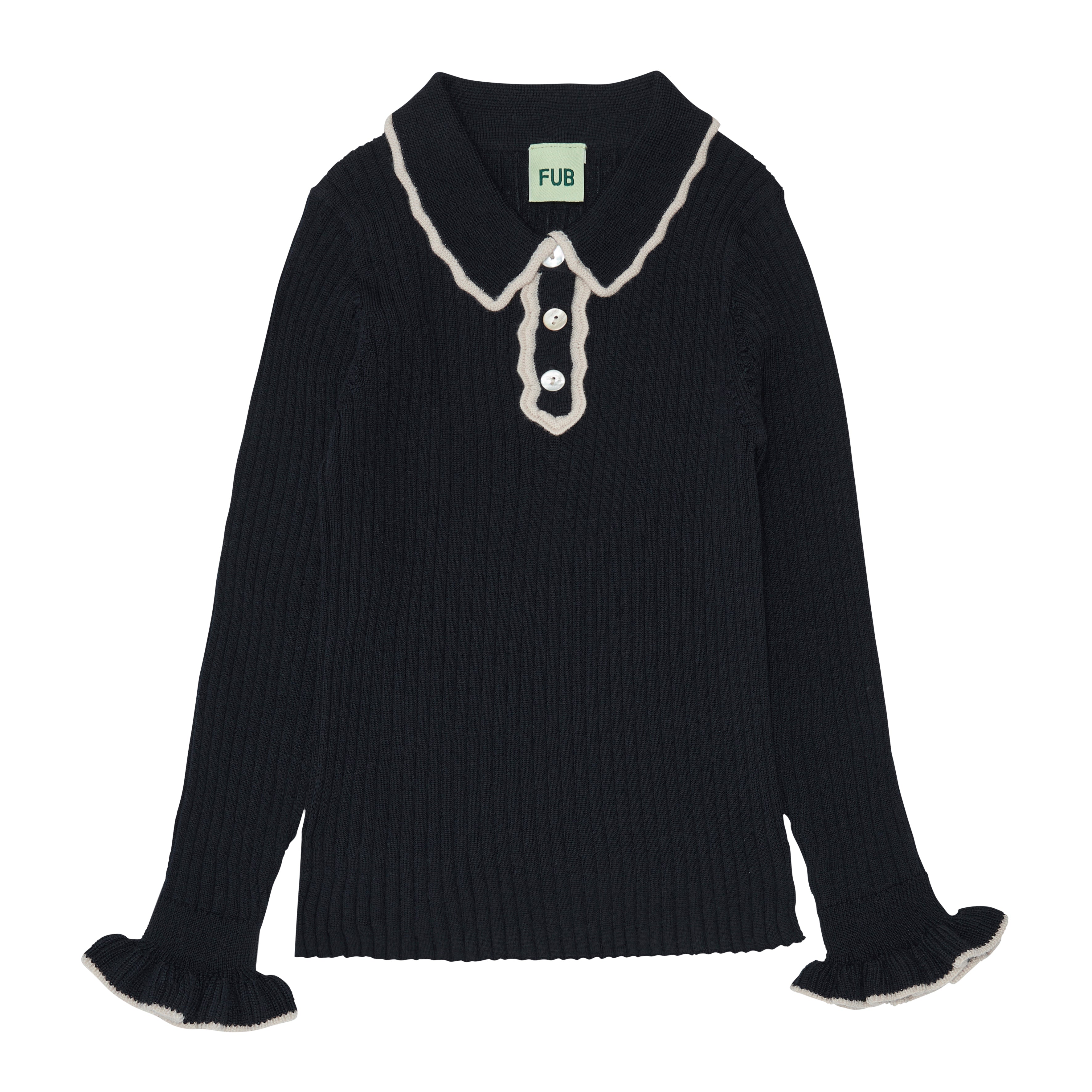 Girls Dark Navy Wool Sweater