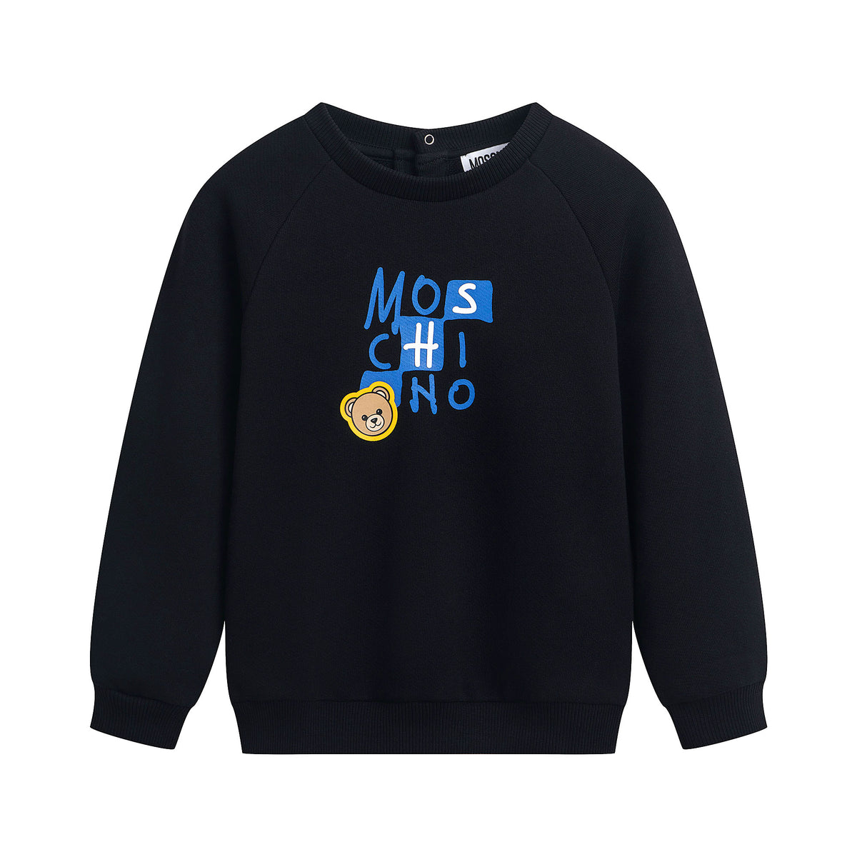 Baby Boys & Girls Black Cotton Sweatshirt