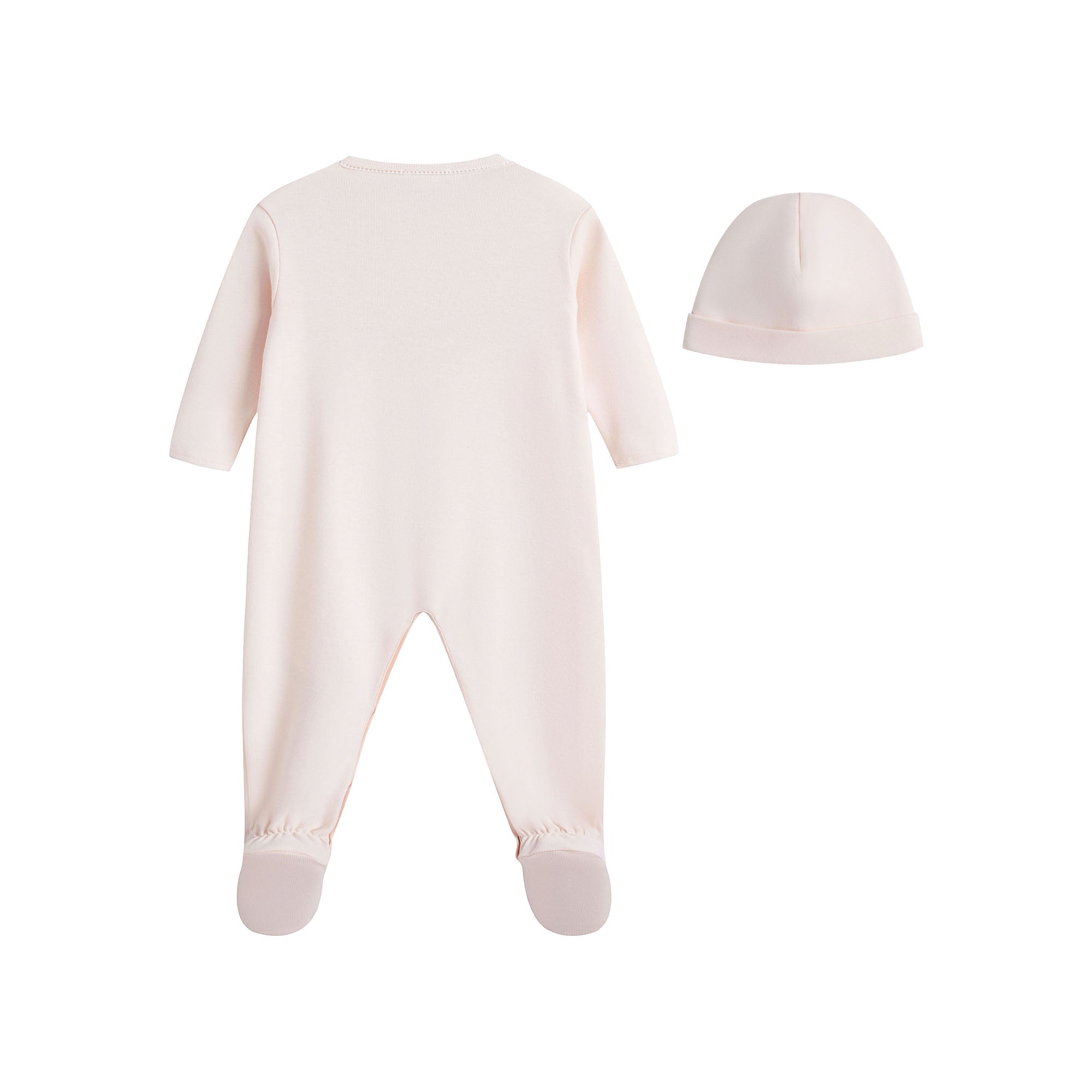 Baby Girls Light Pink Cotton Babysuit Set