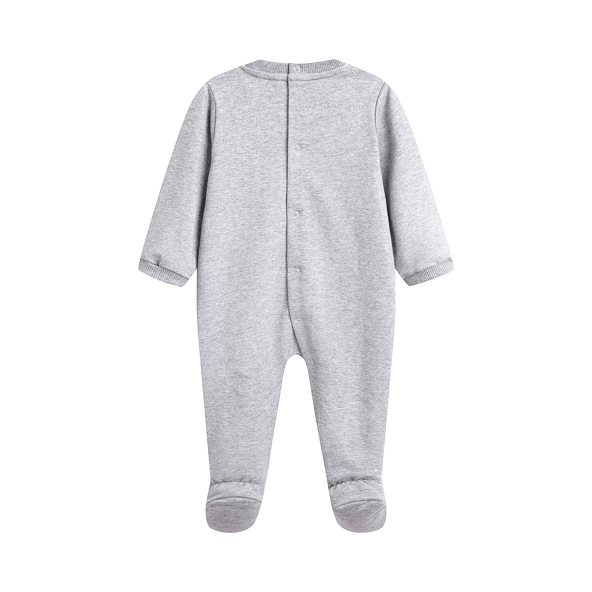 Baby Boys & Girls Grey Bear Printed Cotton Babysuit Gift