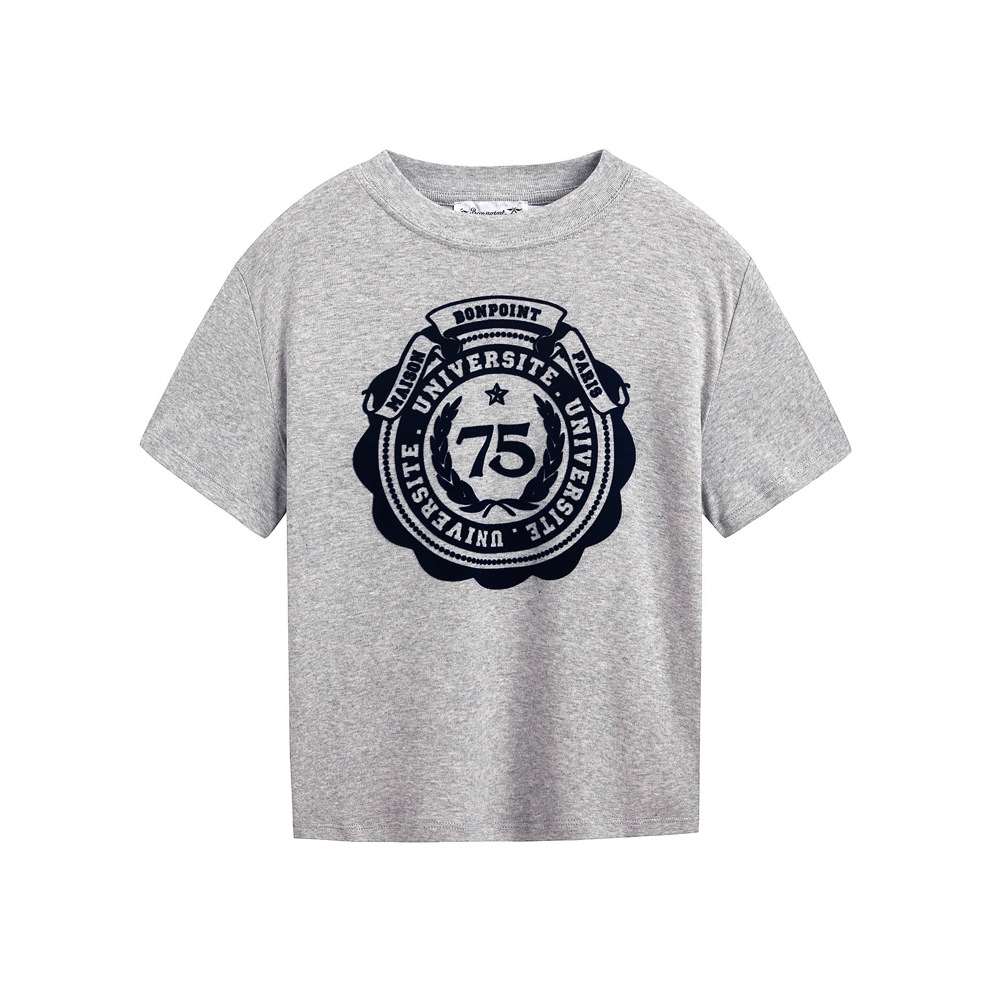 Boys Grey Logo Cotton T-Shirt