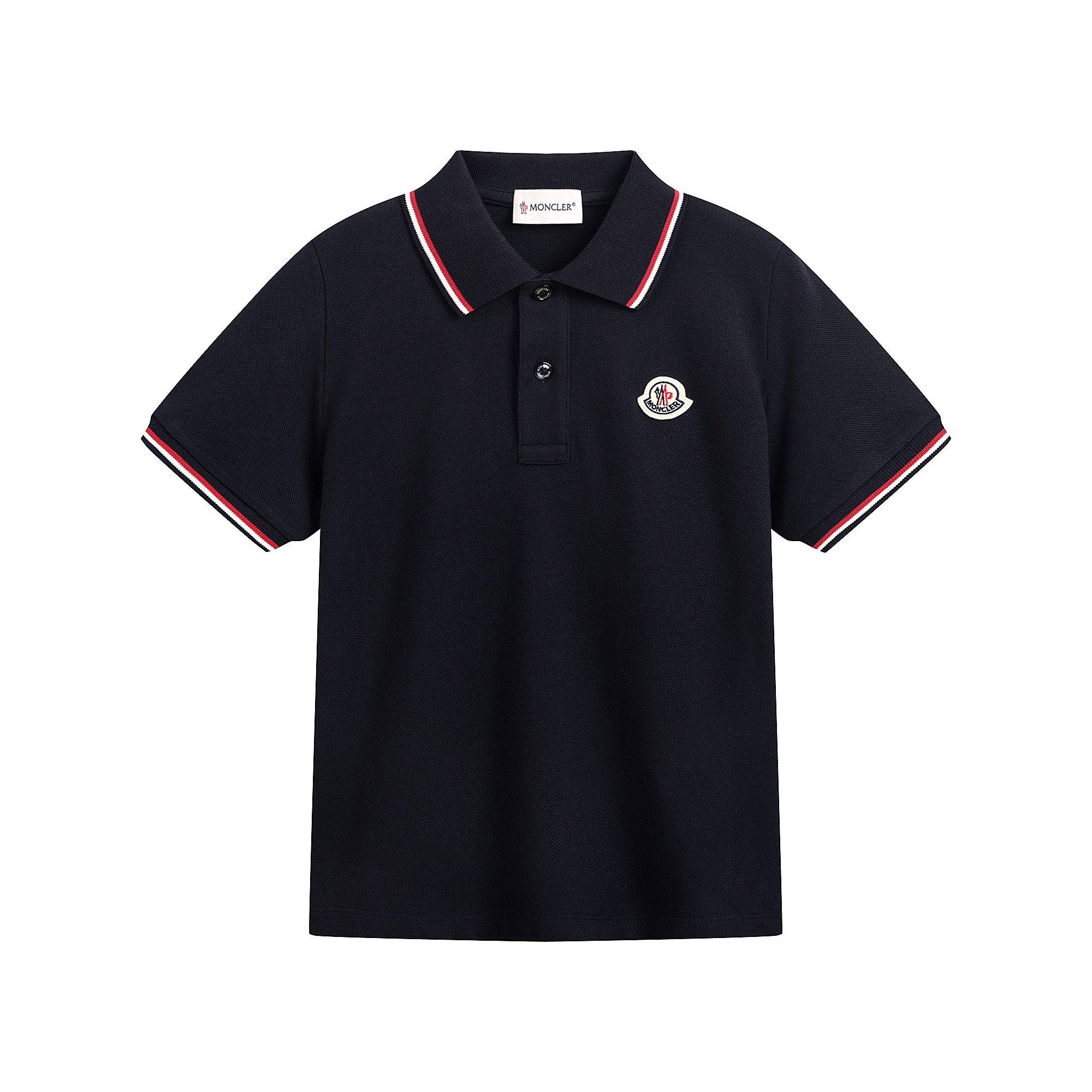 Boys Navy Logo Cotton Polo Shirt