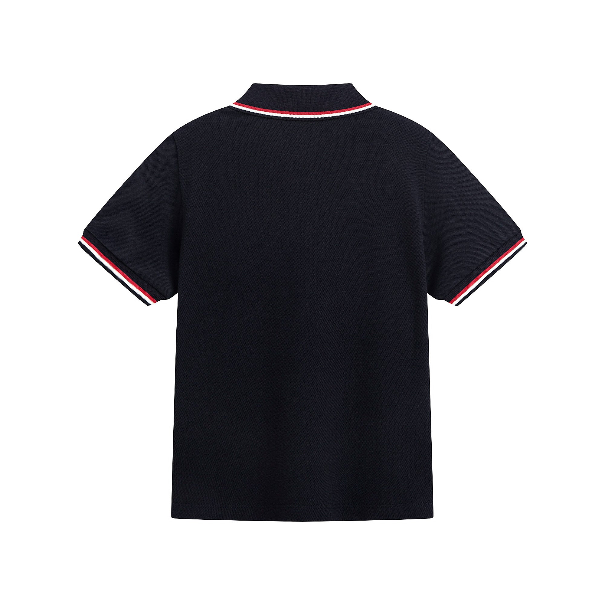 Boys Navy Logo Cotton Polo Shirt