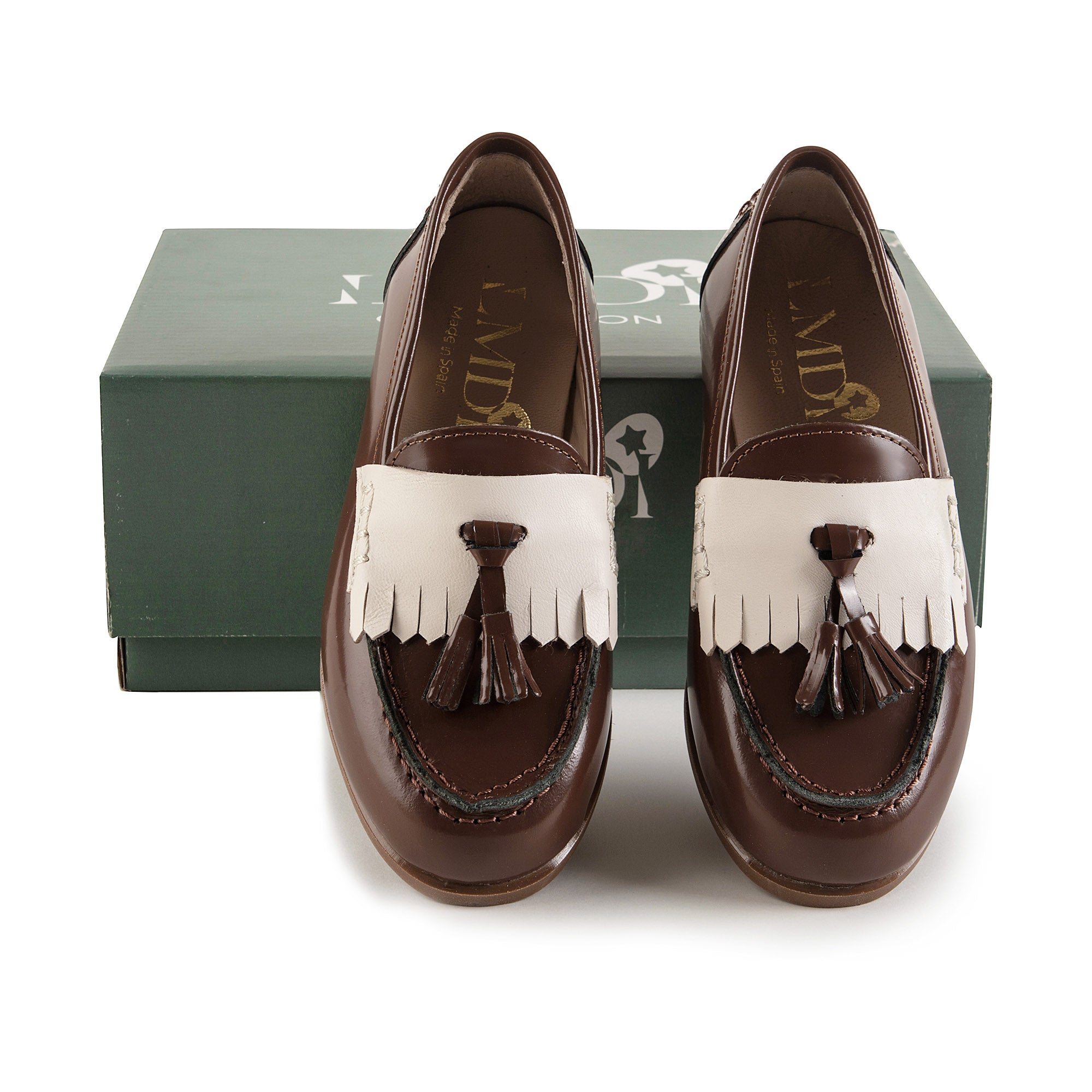 Girls Brown Tassel Loafer Shoes