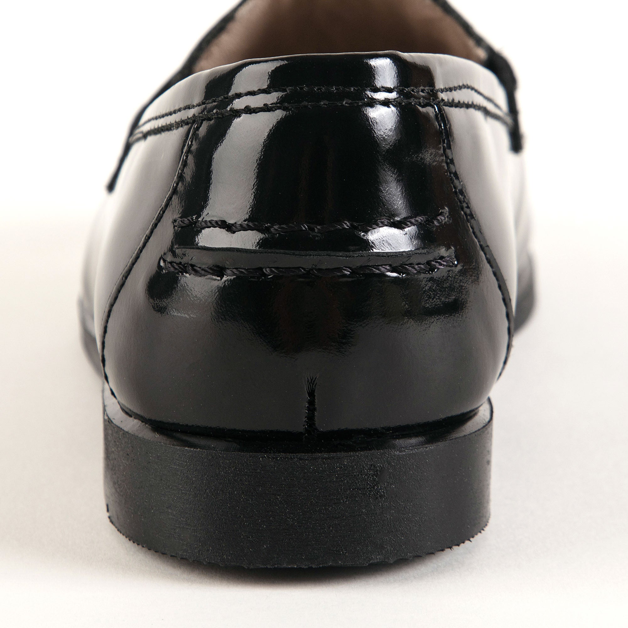 Girls Black Star Loafer Shoes