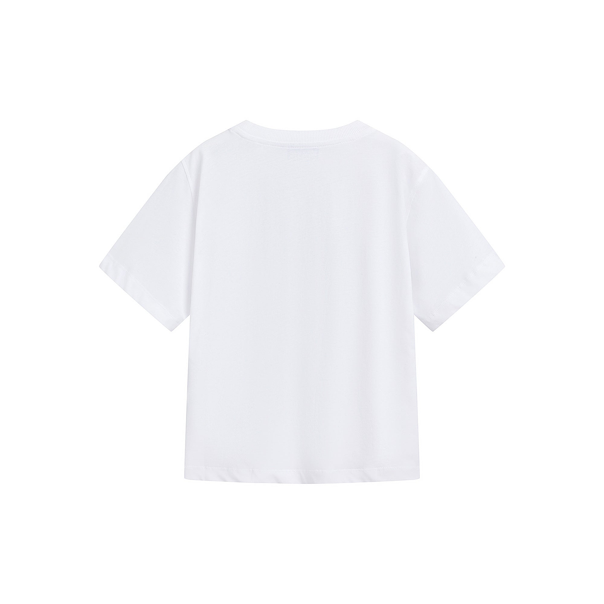 Boys White Circular Logo Cotton Set