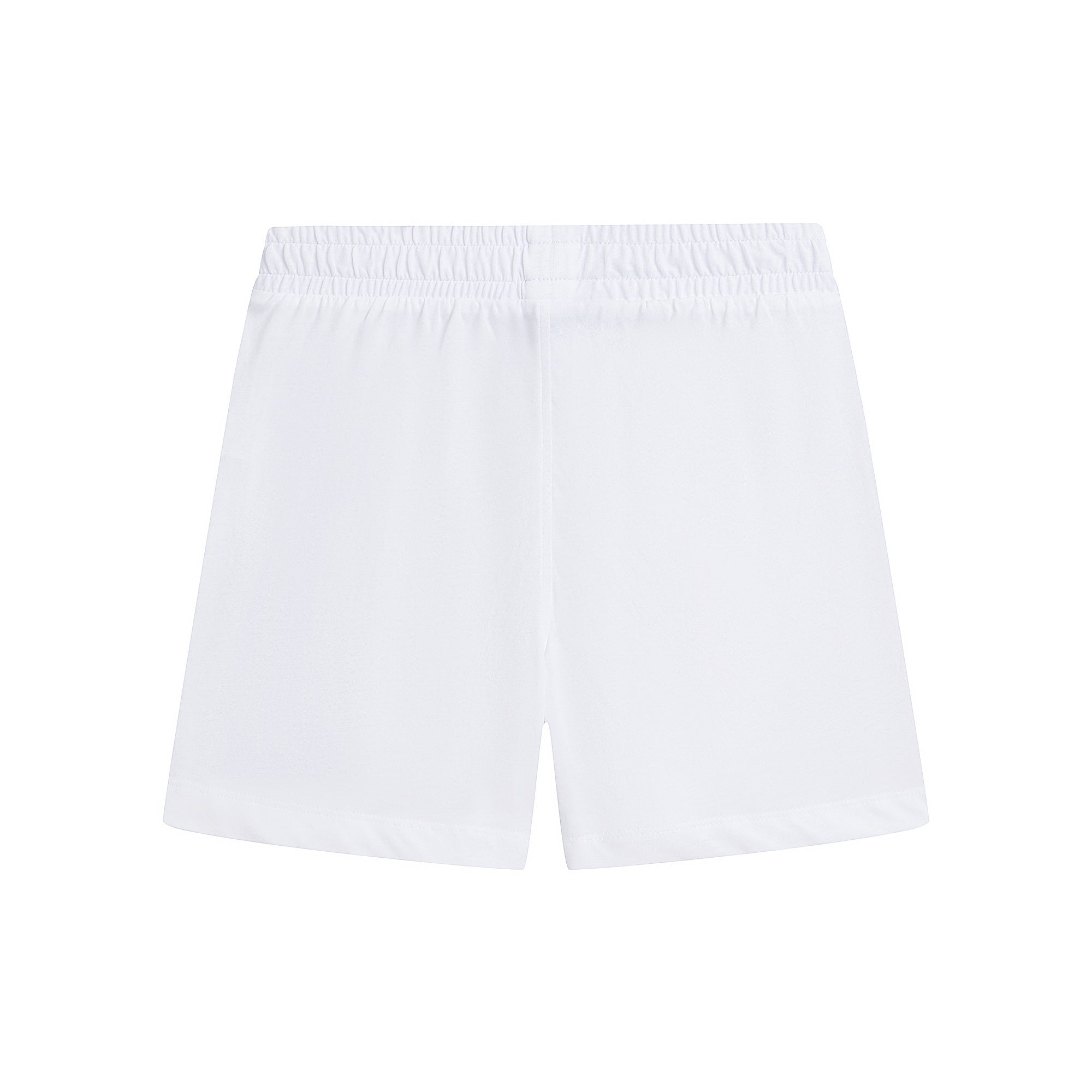 Boys White Circular Logo Cotton Set