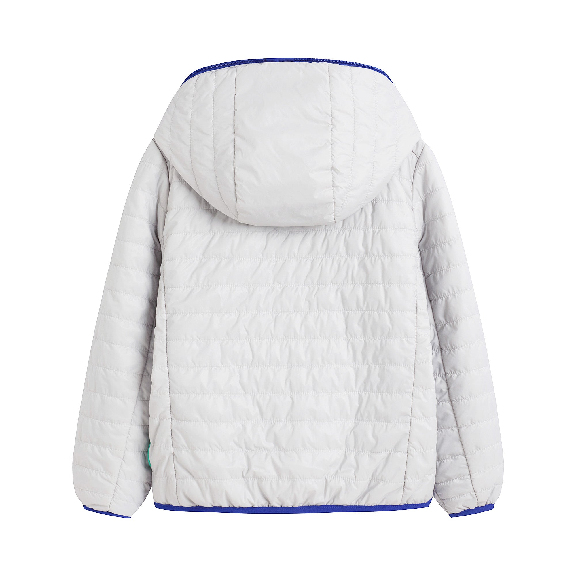 Boys & Girls Blue Hooded Reversible Padded Jacket