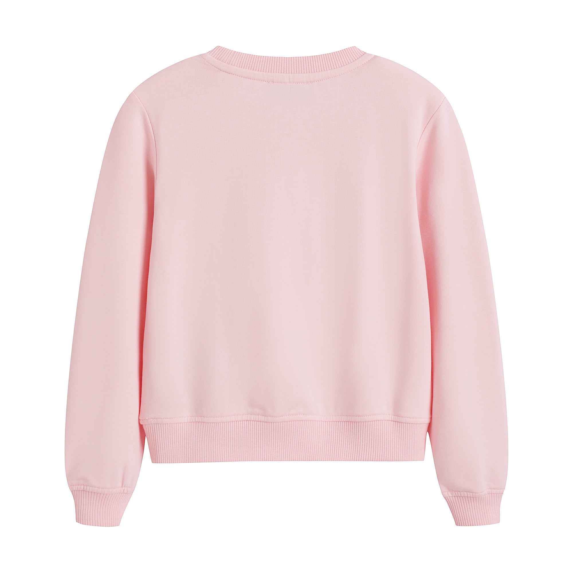 Girls Pink Logo Cotton Sweatshirt