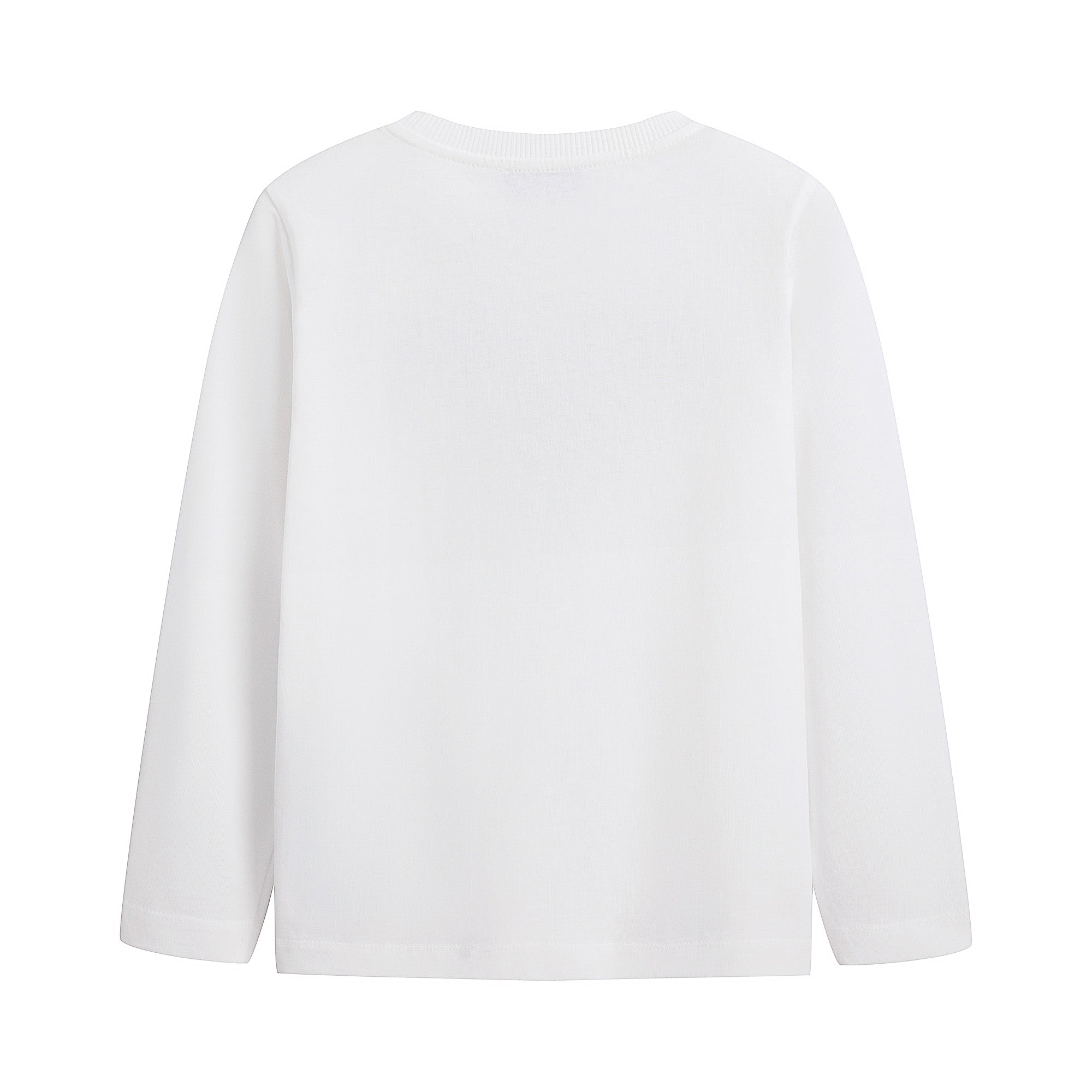 Boys & Girls White Cotton T-Shirt Set(2 Pack)