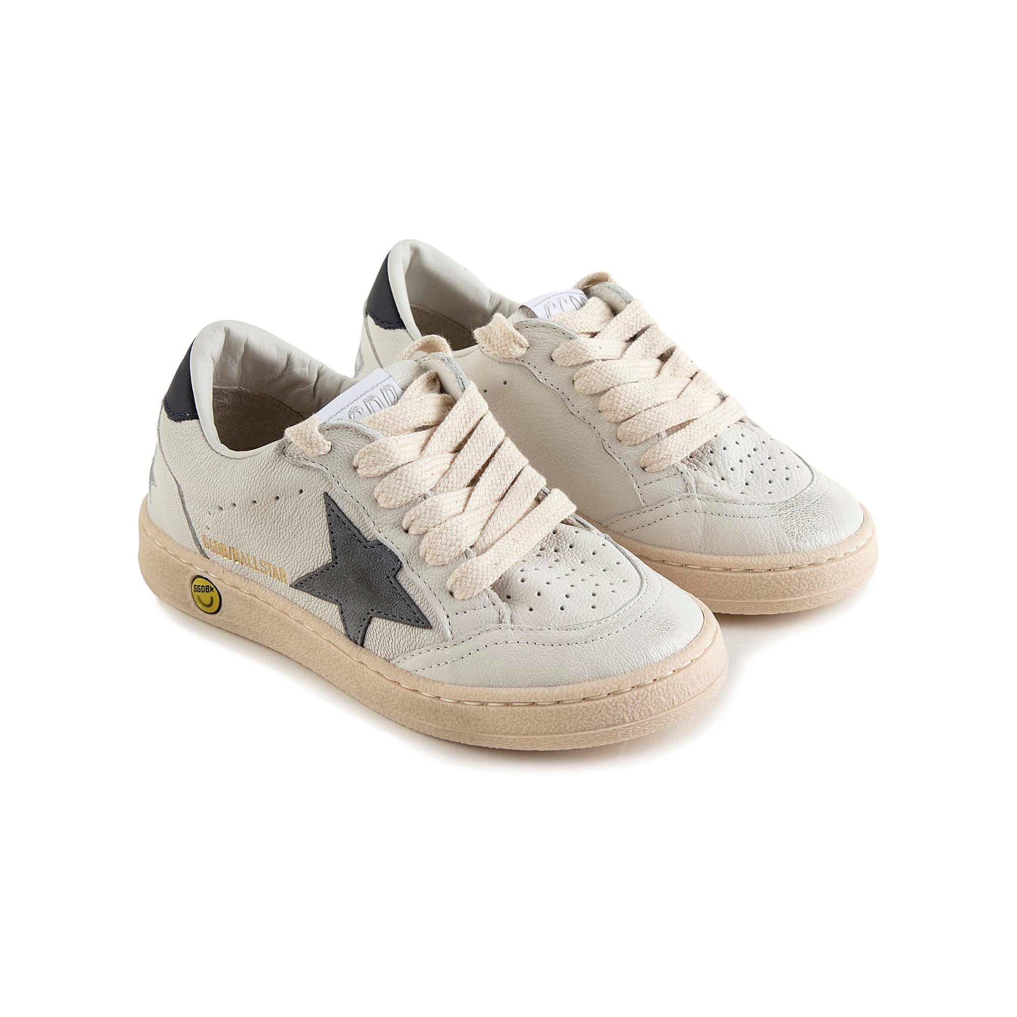 Boys & Girls White "BALLSTAR" Shoes