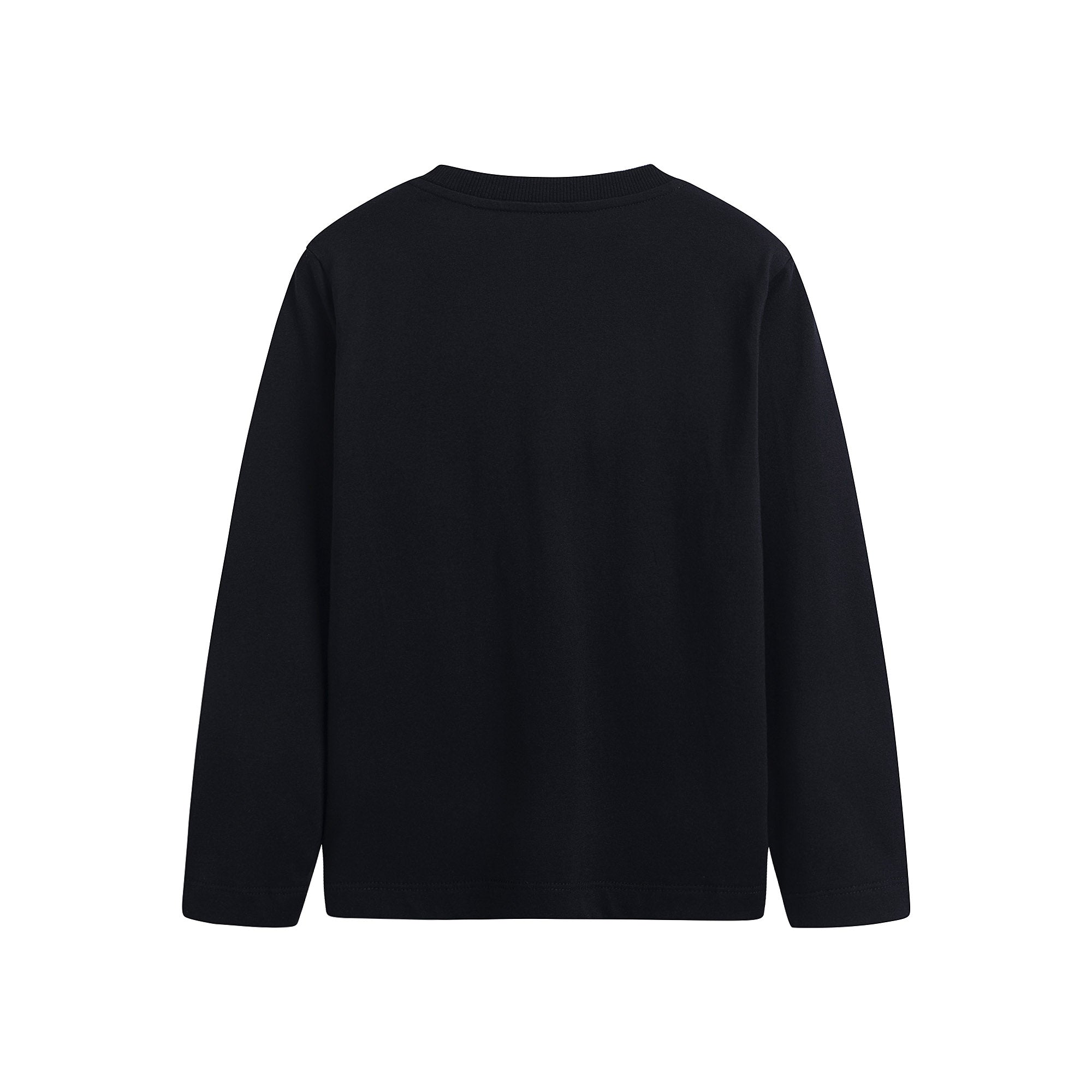 Boys & Girls Black Logo Cotton T-Shirt