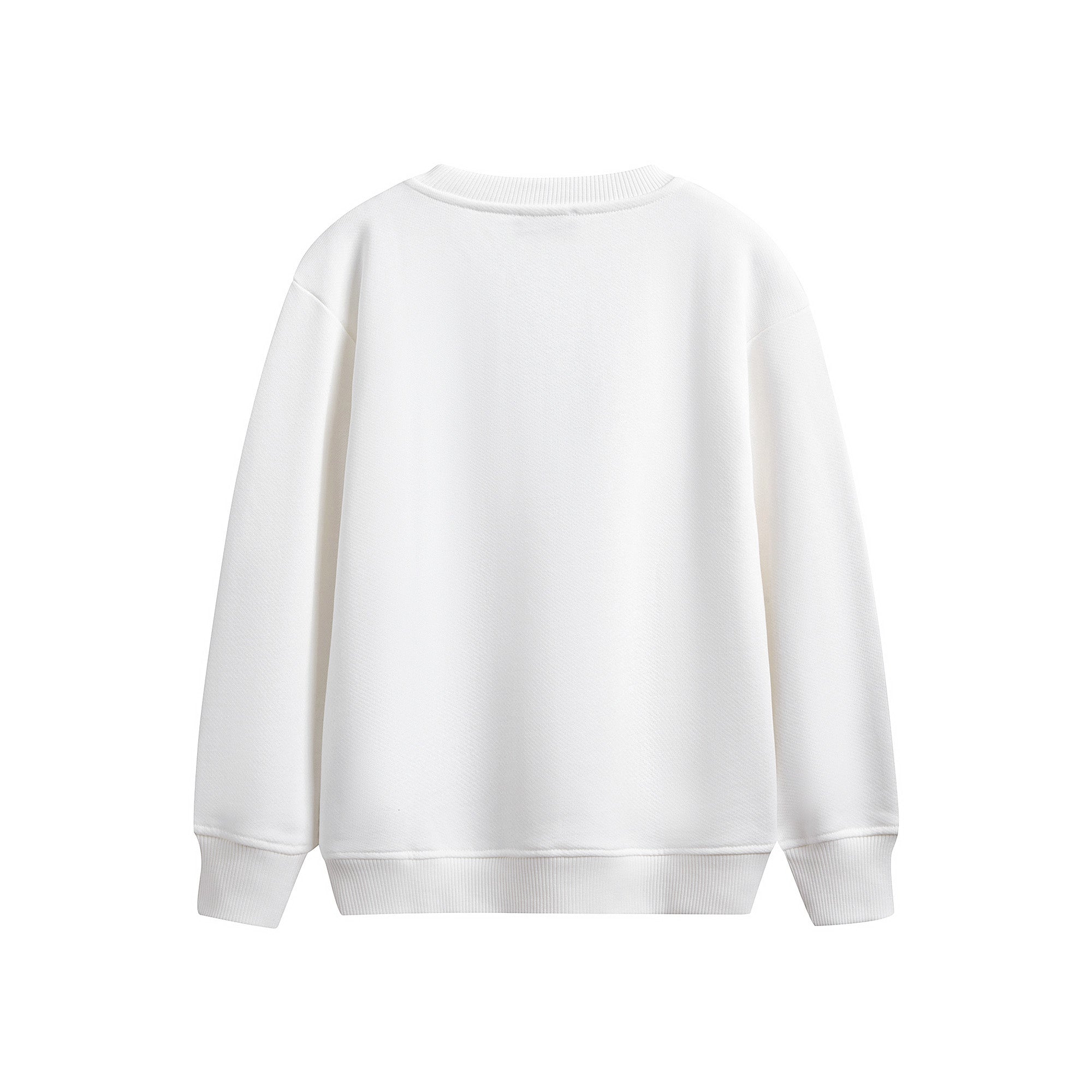 Boys & Girls White Logo Cotton Sweatshirt