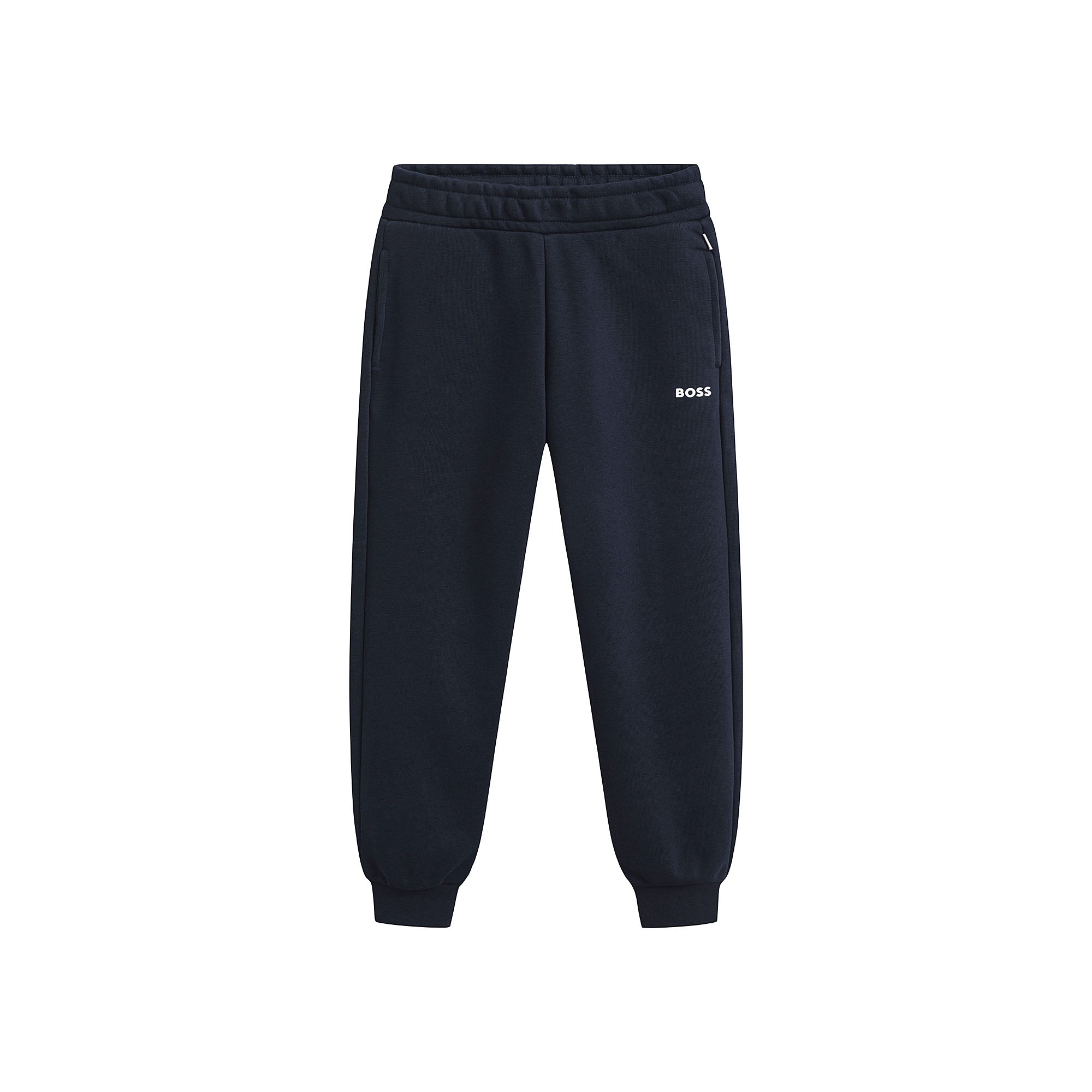 Boys Blue Logo Cotton Trousers