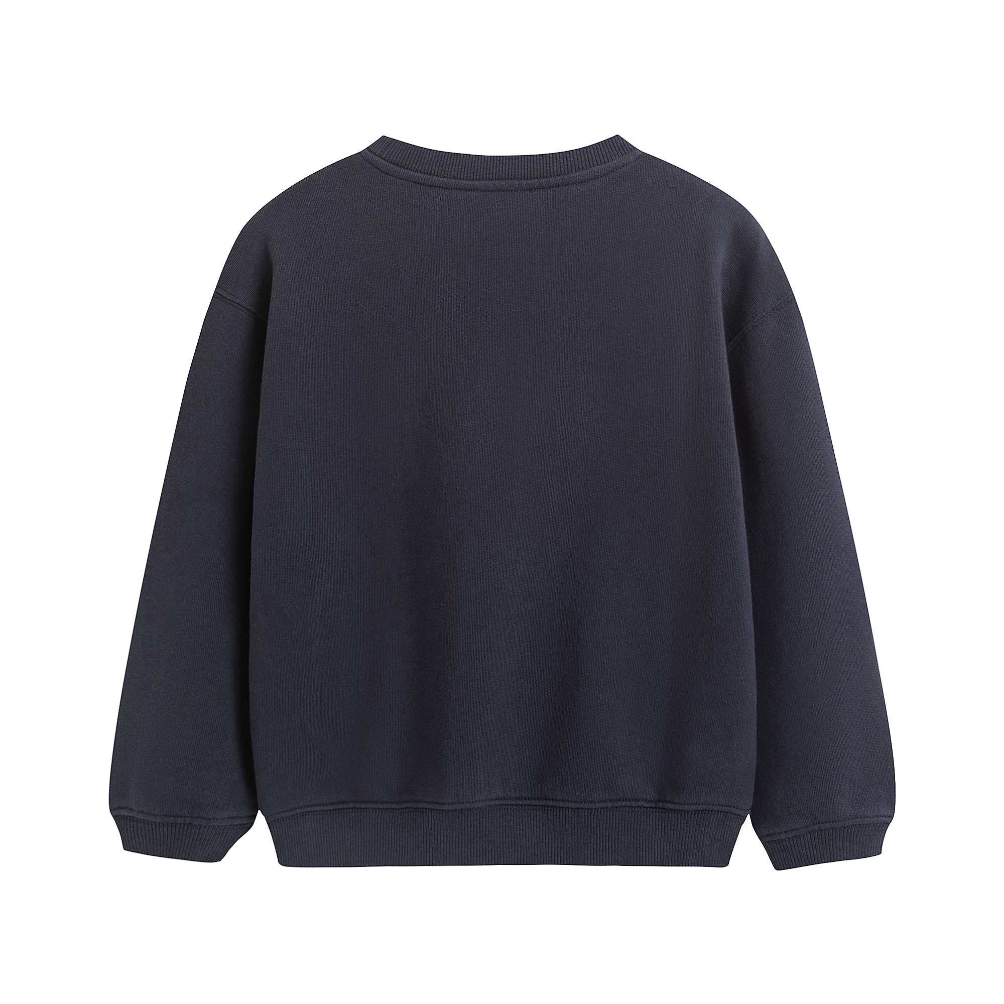 Girls Navy Logo Cotton Sweatshirt