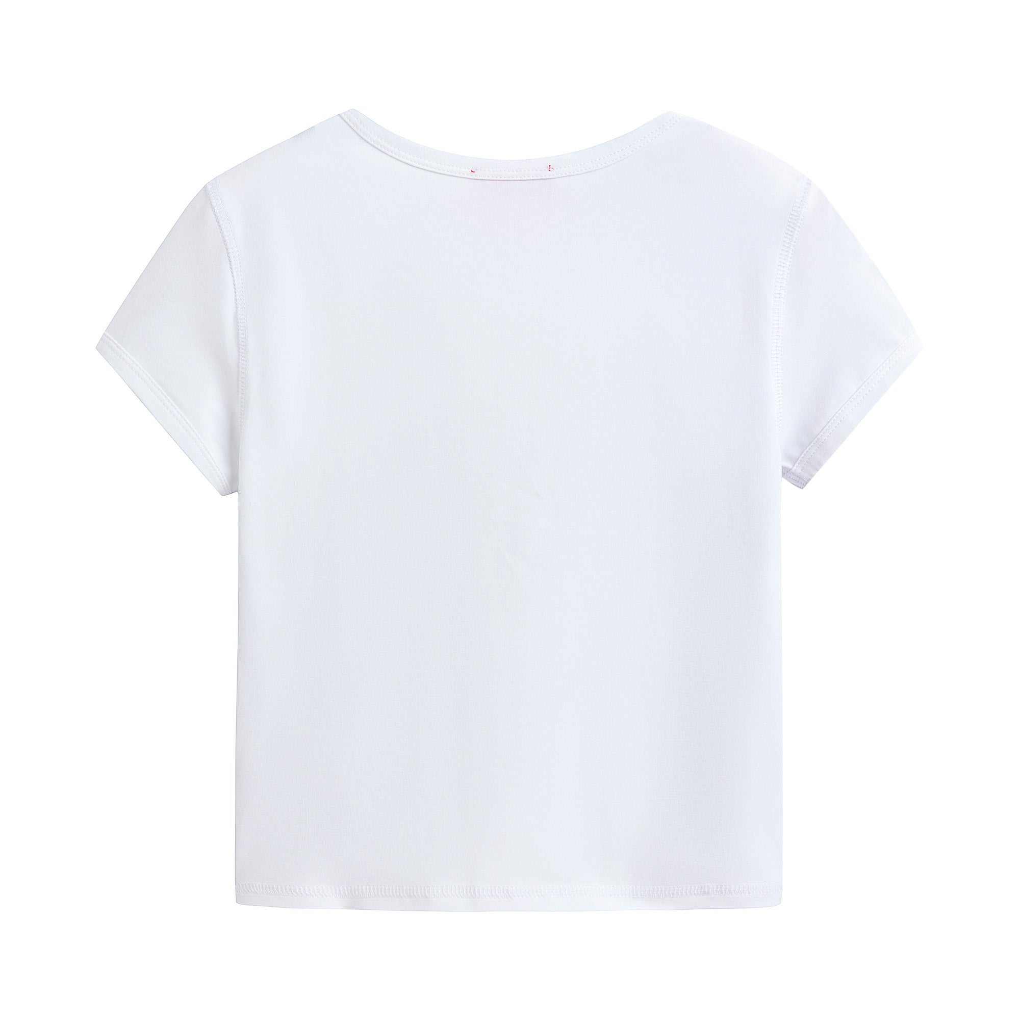 Girls White Logo Cotton T-Shirt