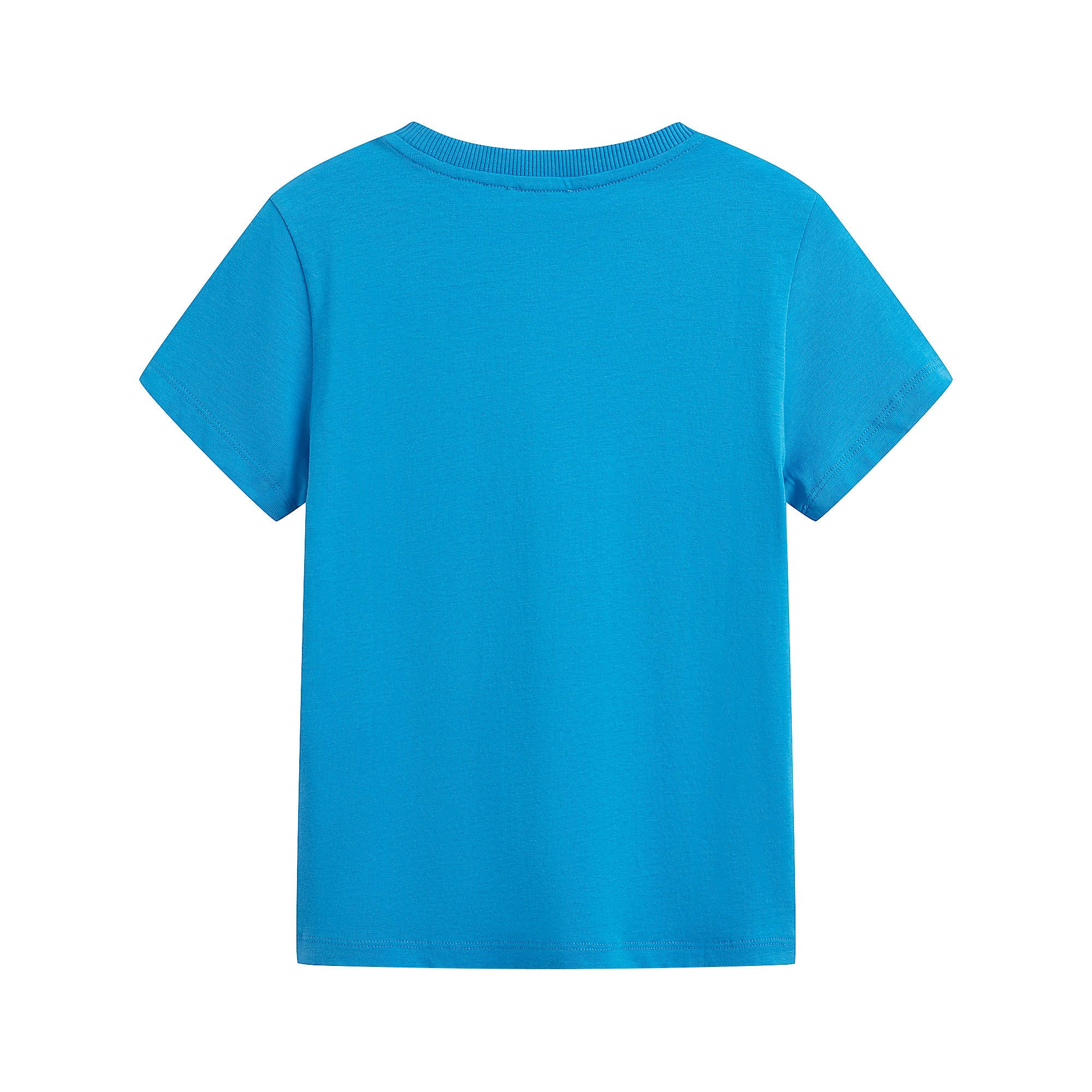 Boys & Girls Blue Logo Cotton T-Shirt