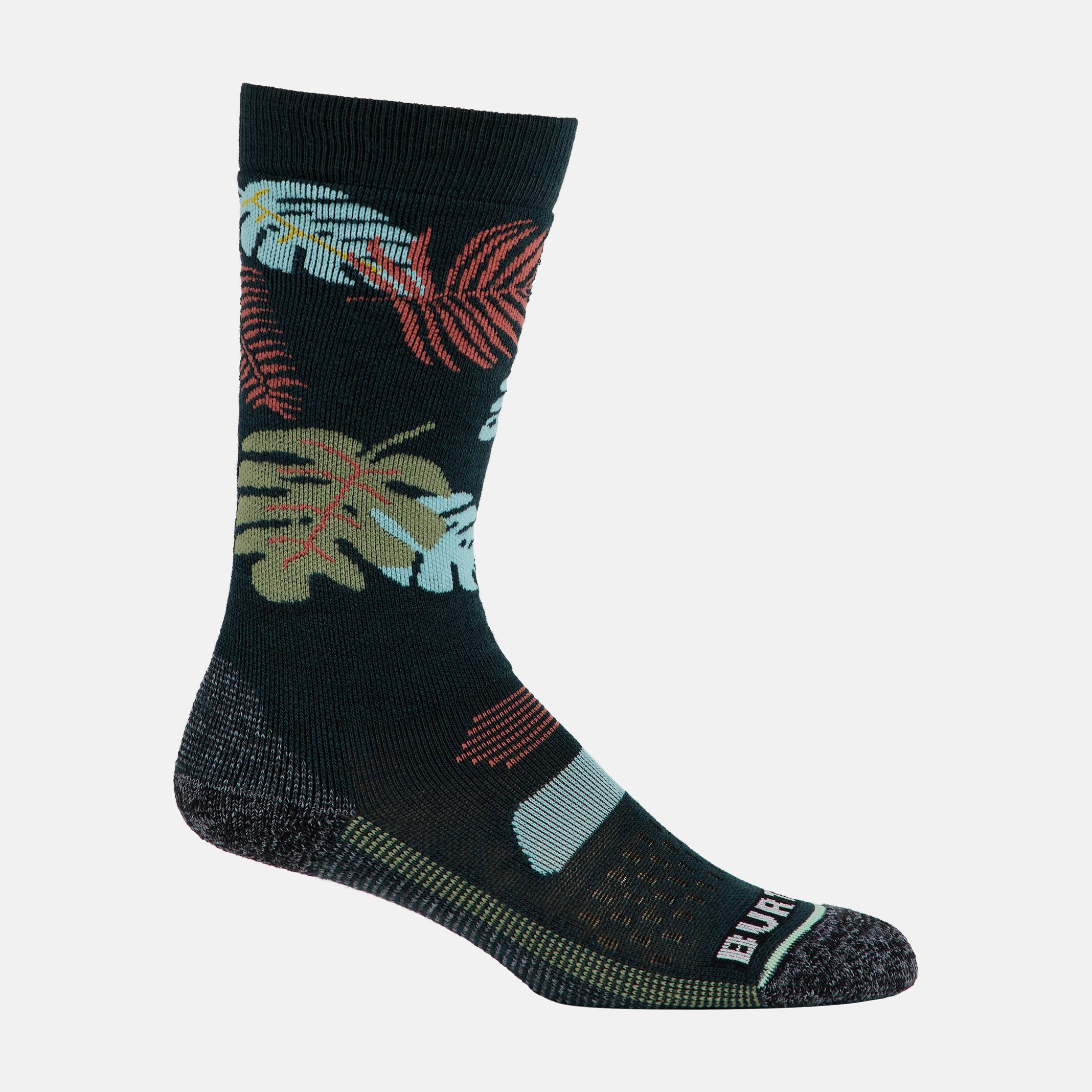 Boys & Girls Black Leaf Ski Socks