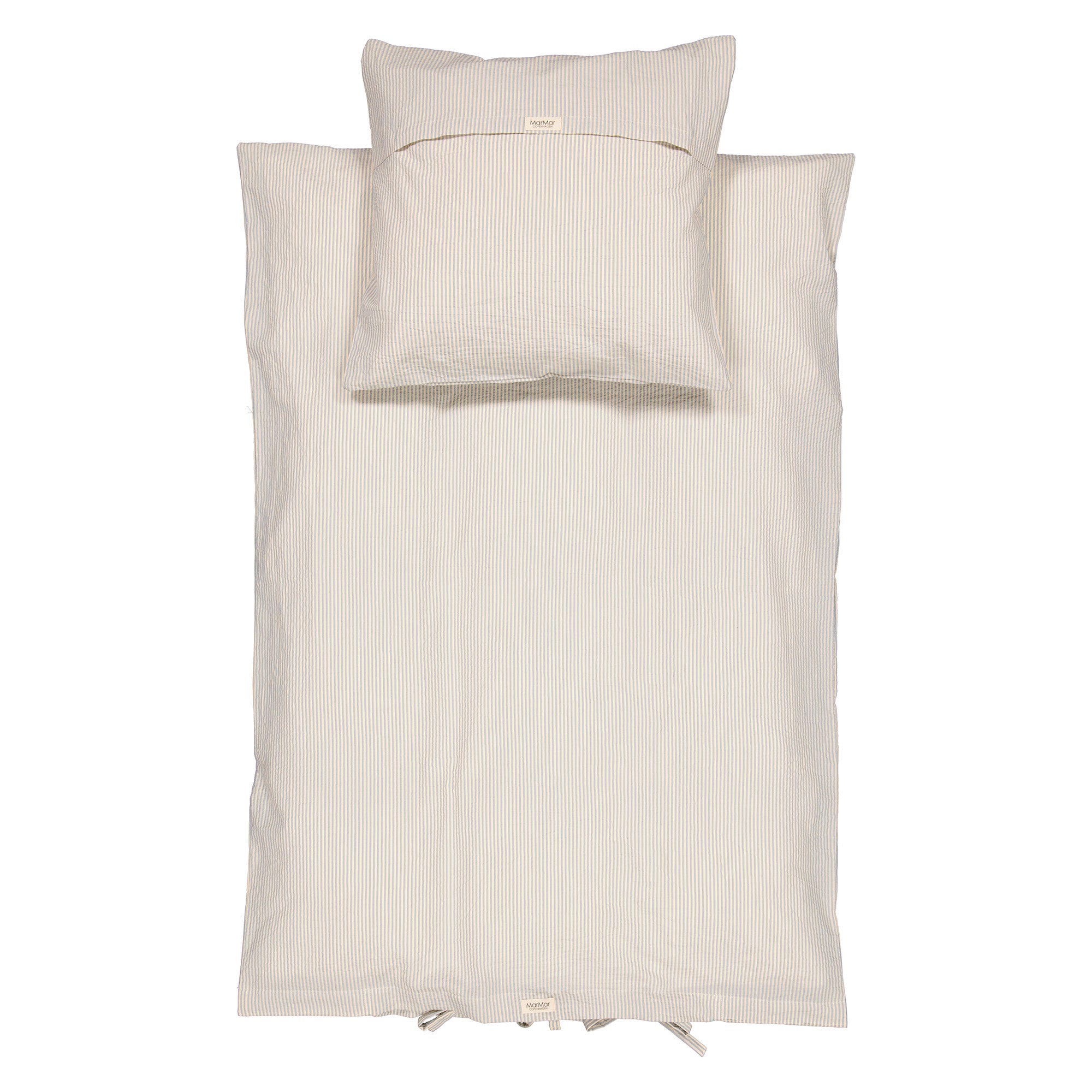 Boys & Girls Blue Grey Stripes Cotton Bed Linen