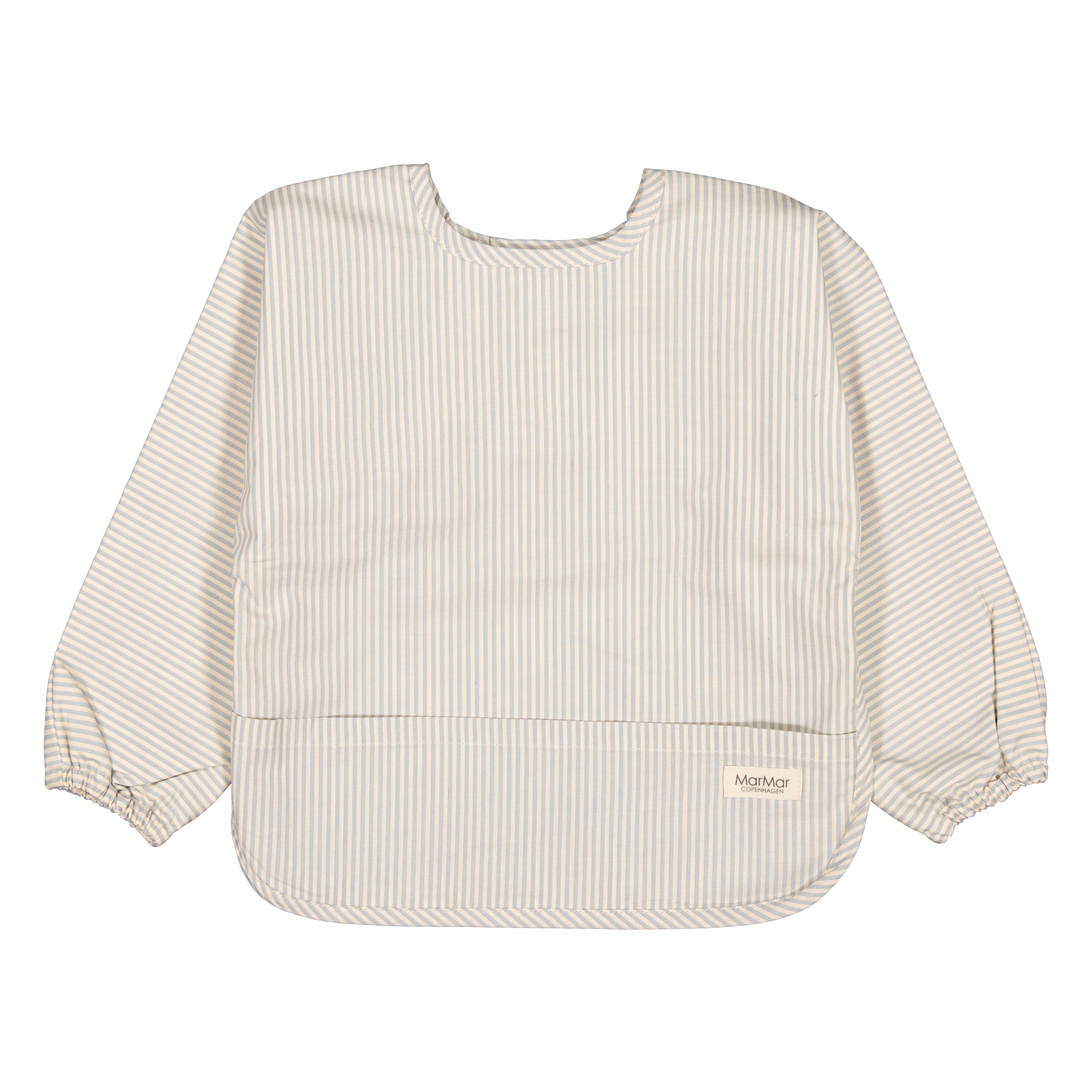 Baby Boys & Girls Blue Grey Stripes Bib