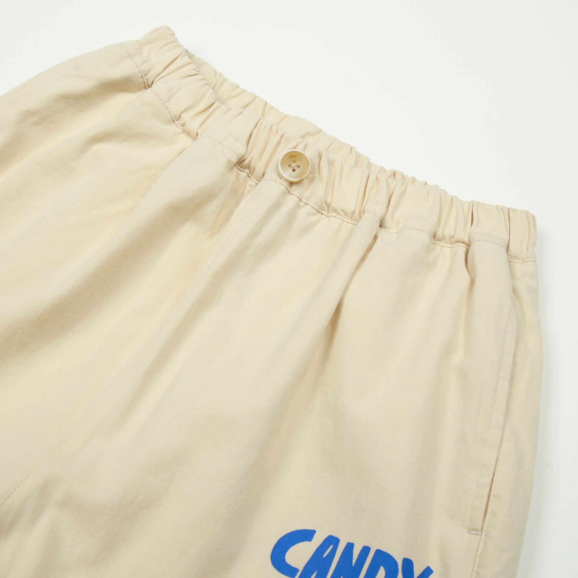 Boys & Girls Ivory Printed Cotton Trousers