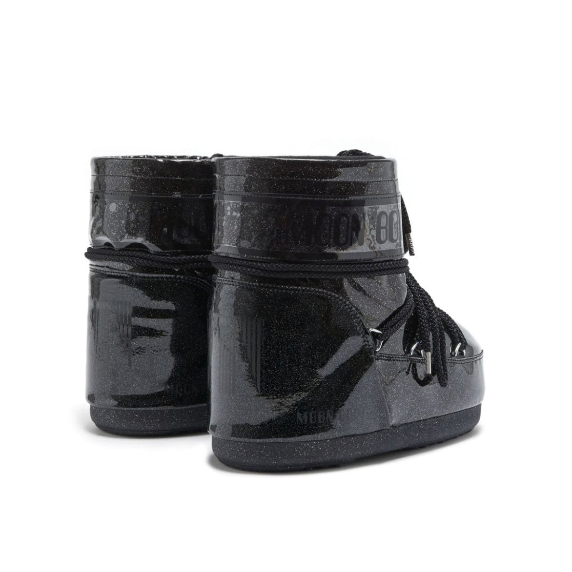 Women Black Glitter "ICON LOW" Boots
