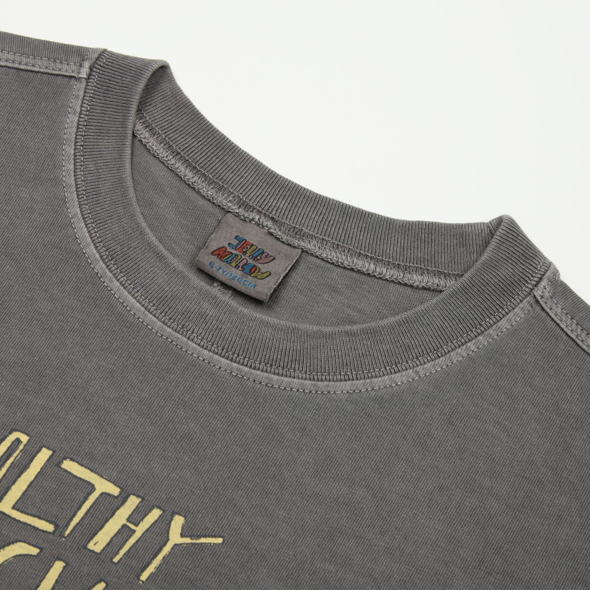 Boys & Girls Charcoal Printed Cotton T-Shirt