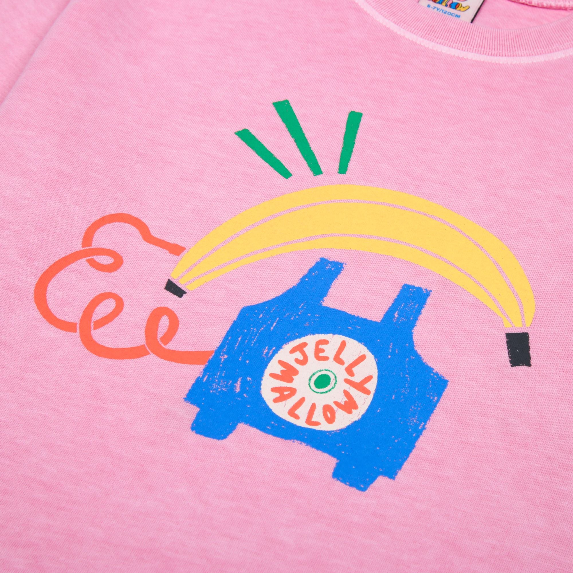 Boys & Girls Pink Printed Cotton T-Shirt