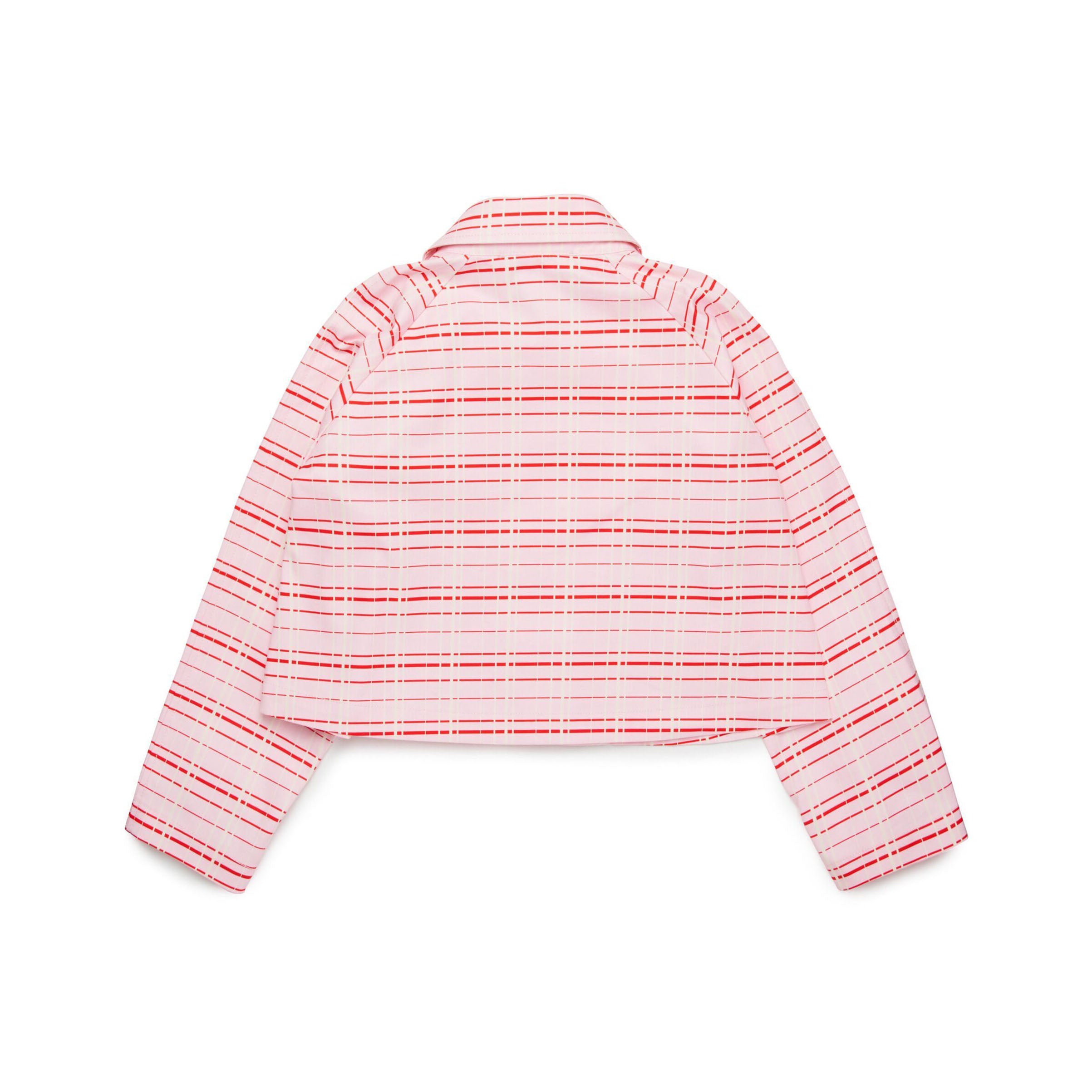 Girls Pink Stripes Cotton Jacket