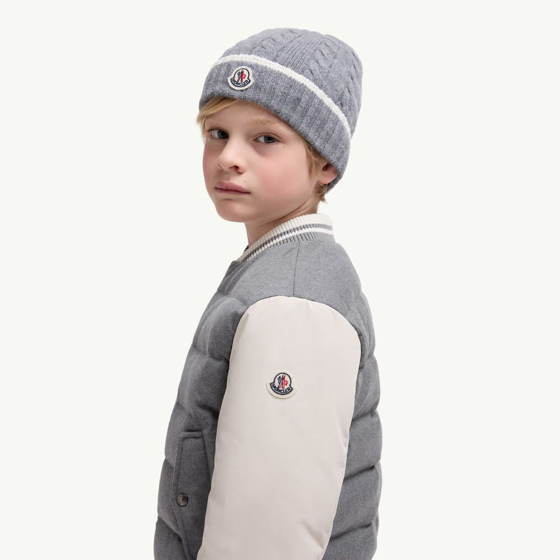 Boys Grey Knit Wool Hat