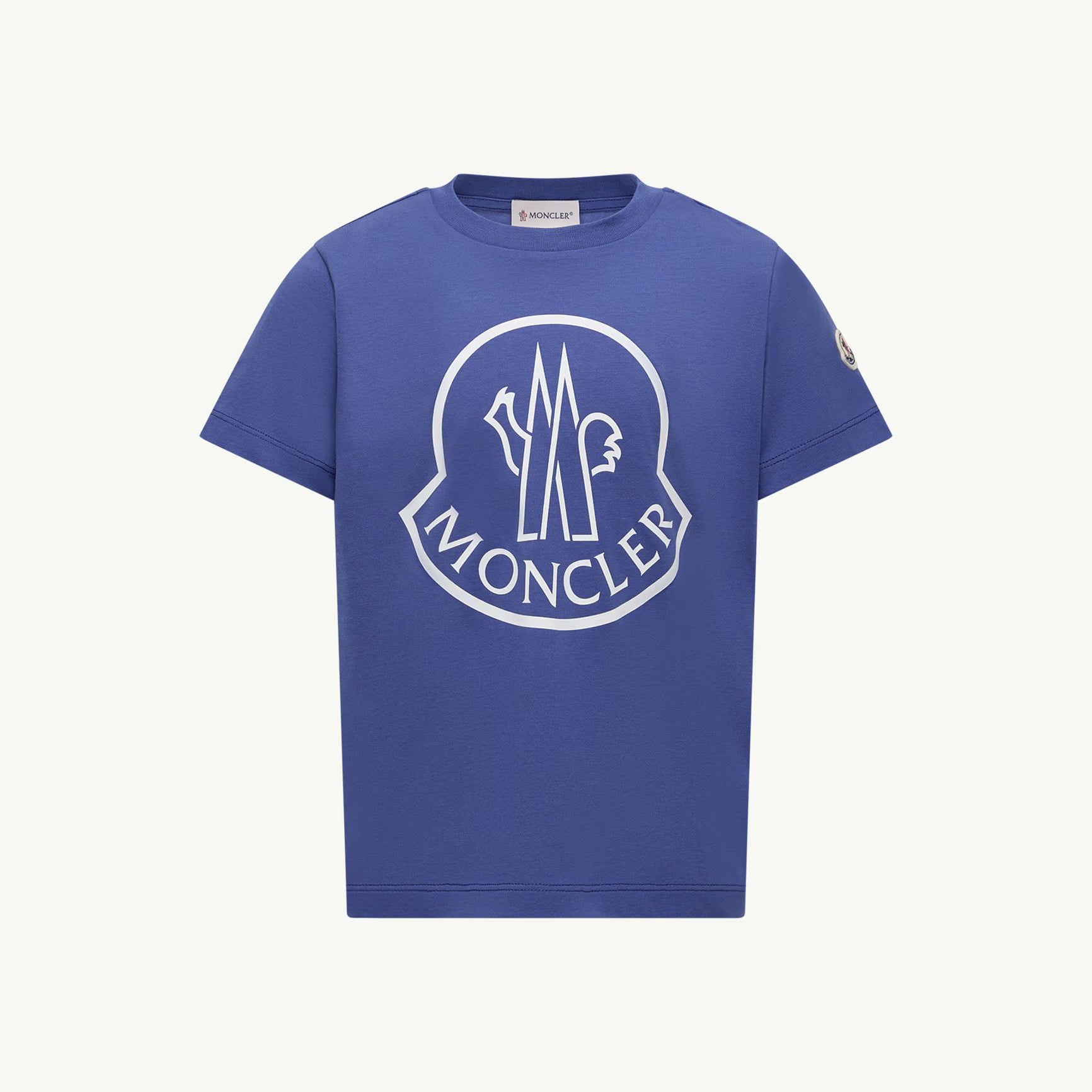Boys Blue Logo Cotton T-Shirt