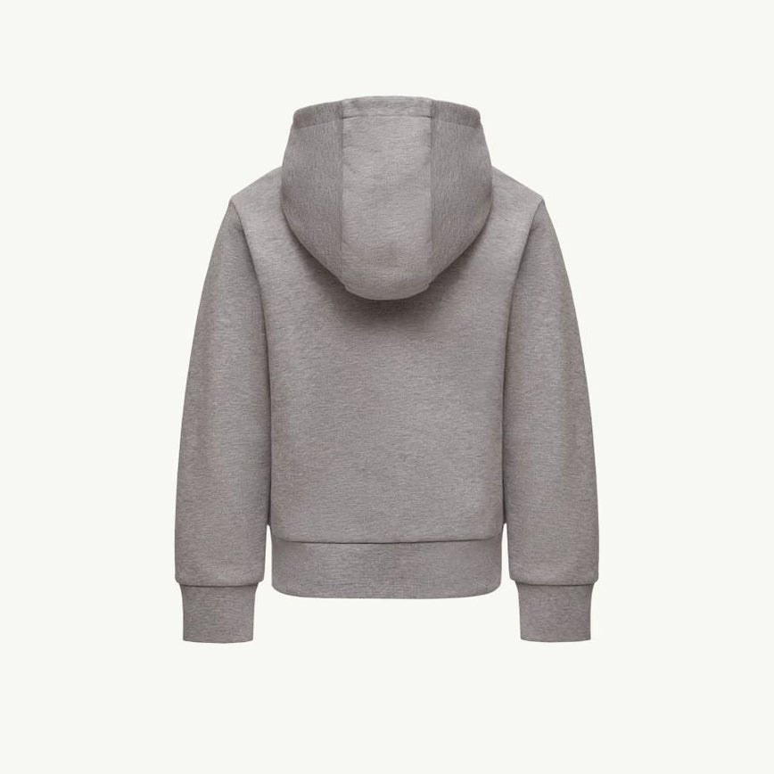 Boys Grey Logo Hooded Cotton Sweatshirt