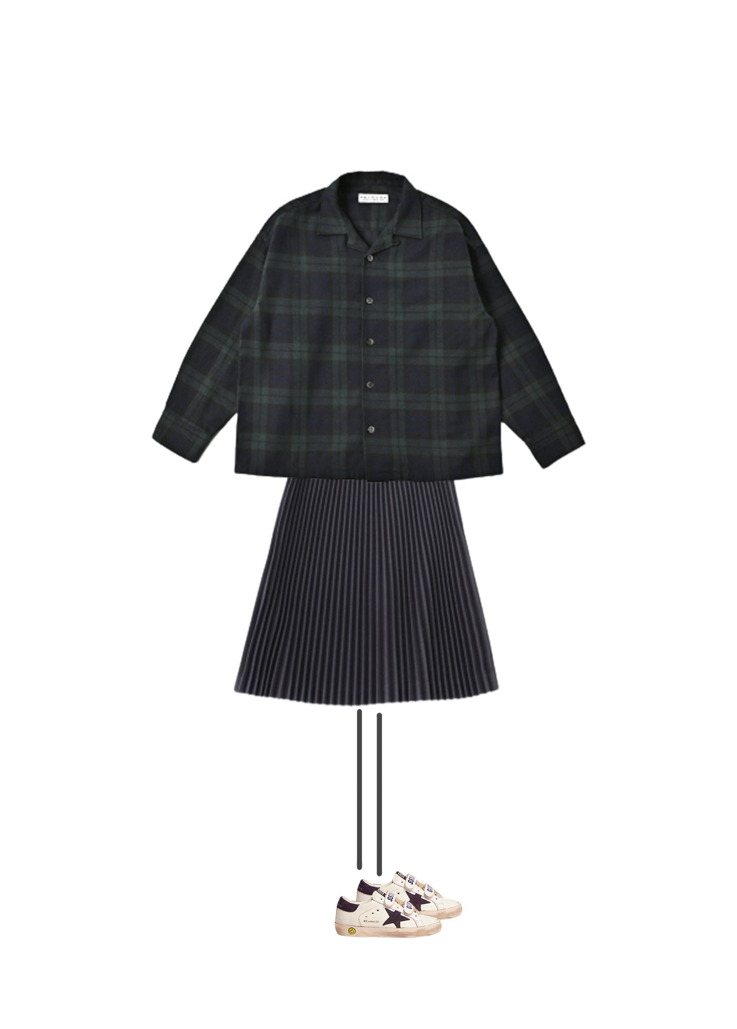 Girls Charcoal Pleated Skirt