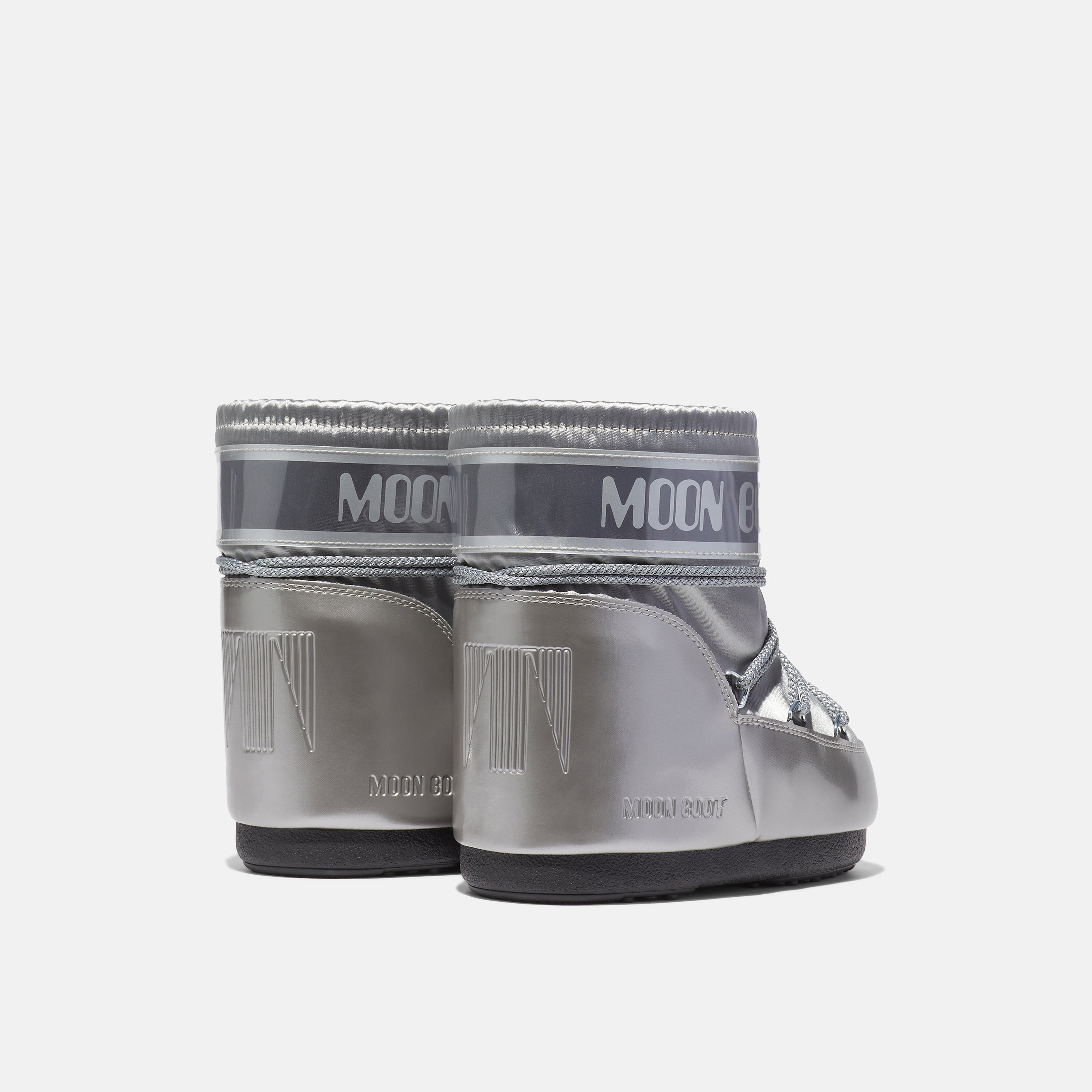 Girls Silver "ICON LOW" Short Boots