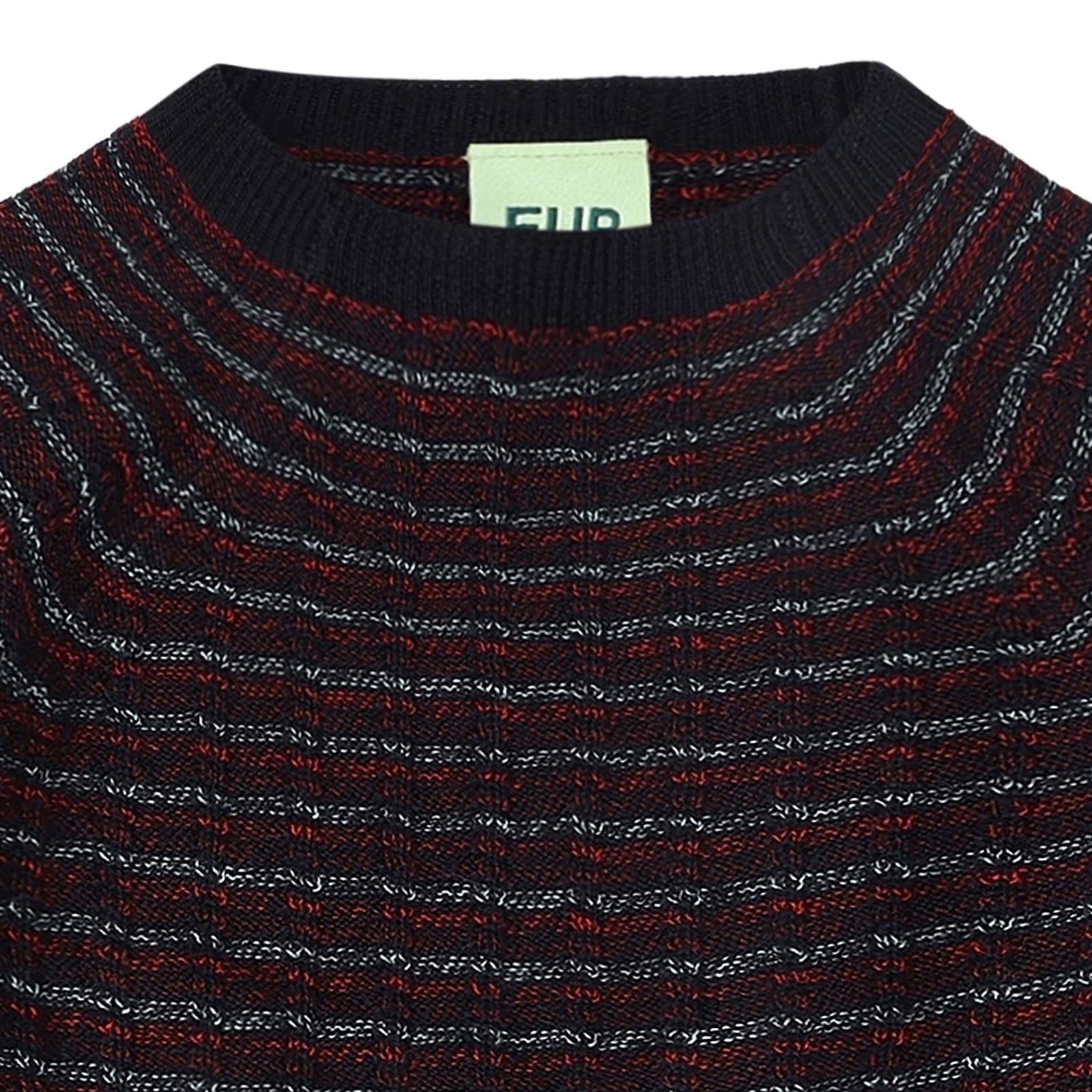 Boys & Girls Dark Navy Stripes Wool Sweater