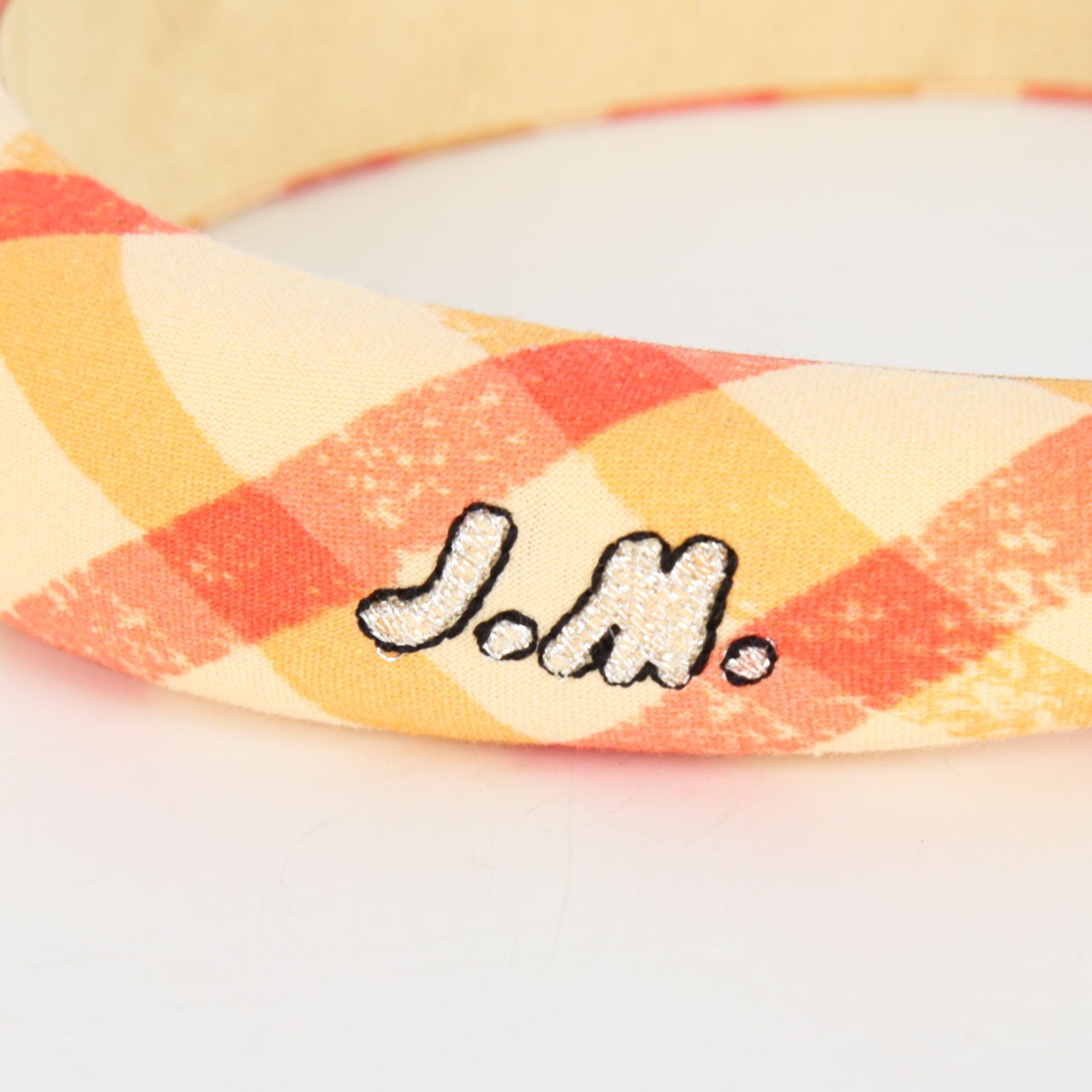 Girls Yellow Check Headband