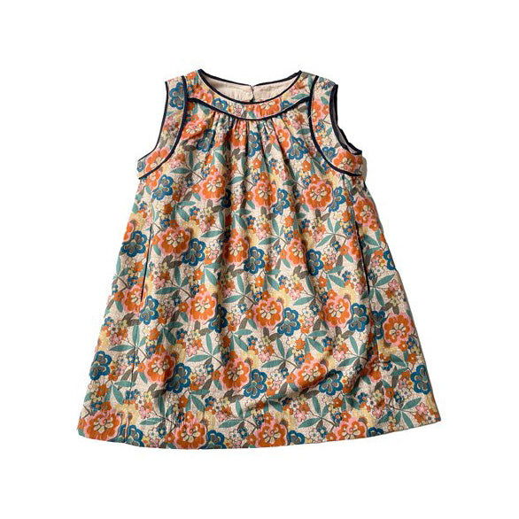 Girls Multicolor Flower Cotton Dress