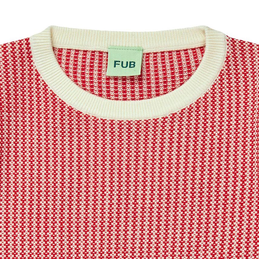 Boys & Girls Red Stripes Cotton Knit T-Shirt